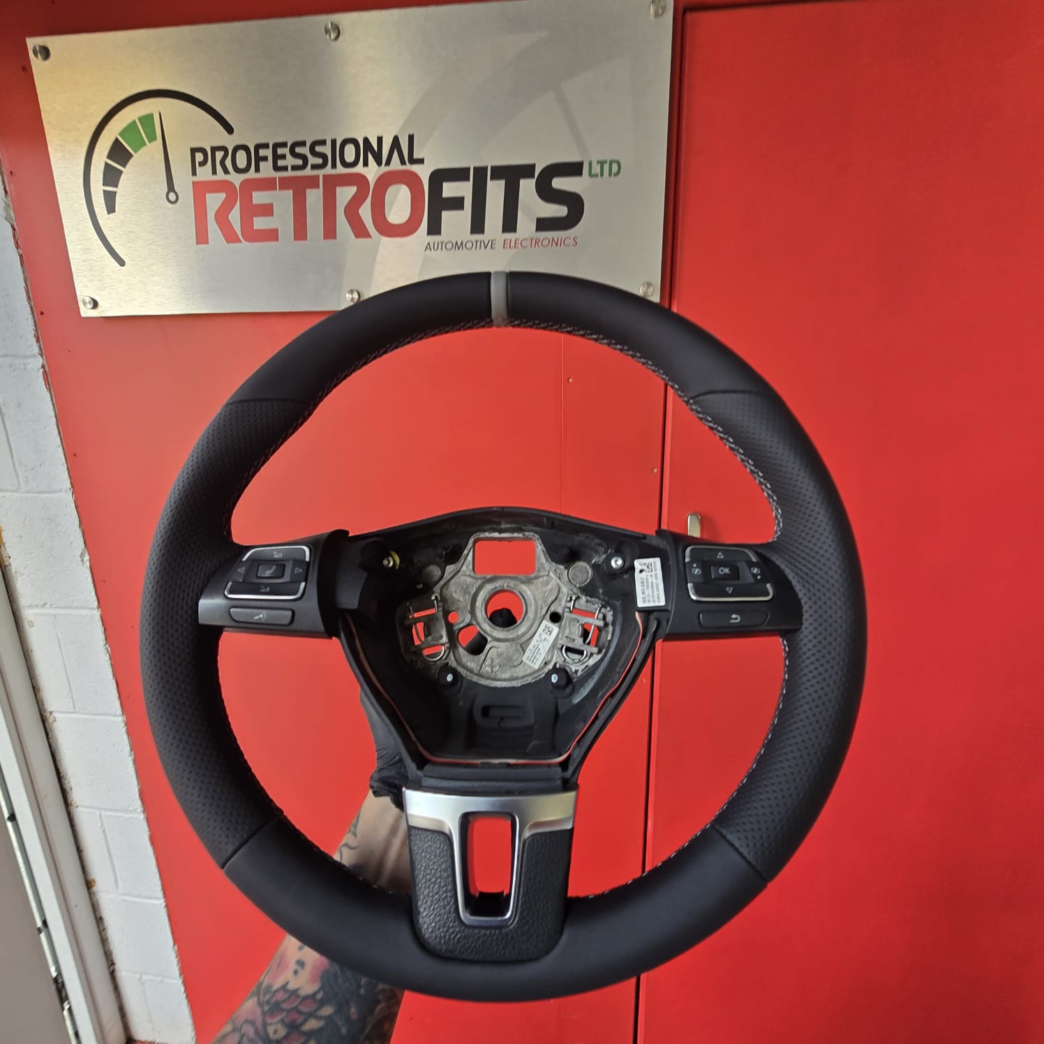 VW T5.1 Steering Wheel Upgrade Perforated Leather