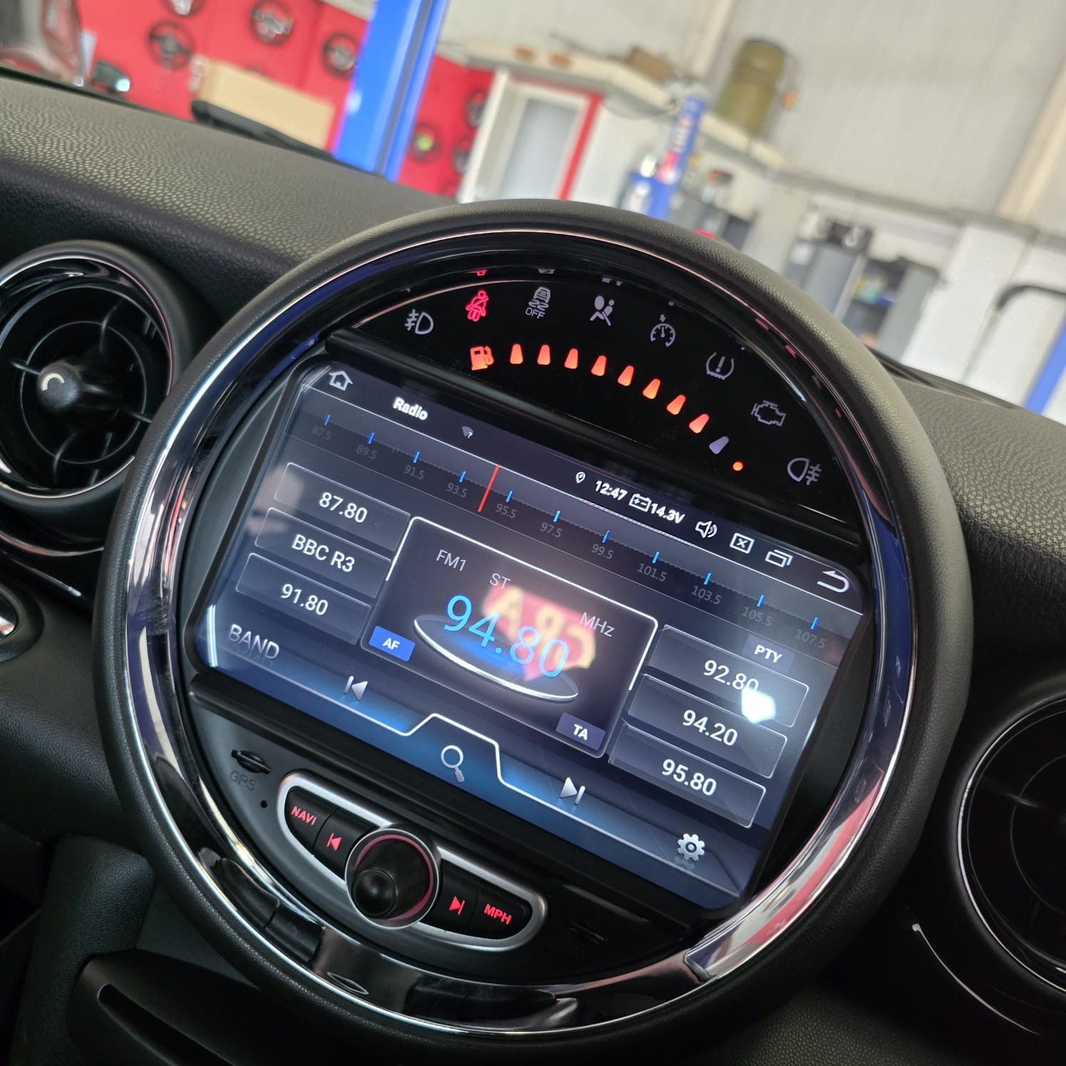 Mini Cooper Android installation head unit upgrade
