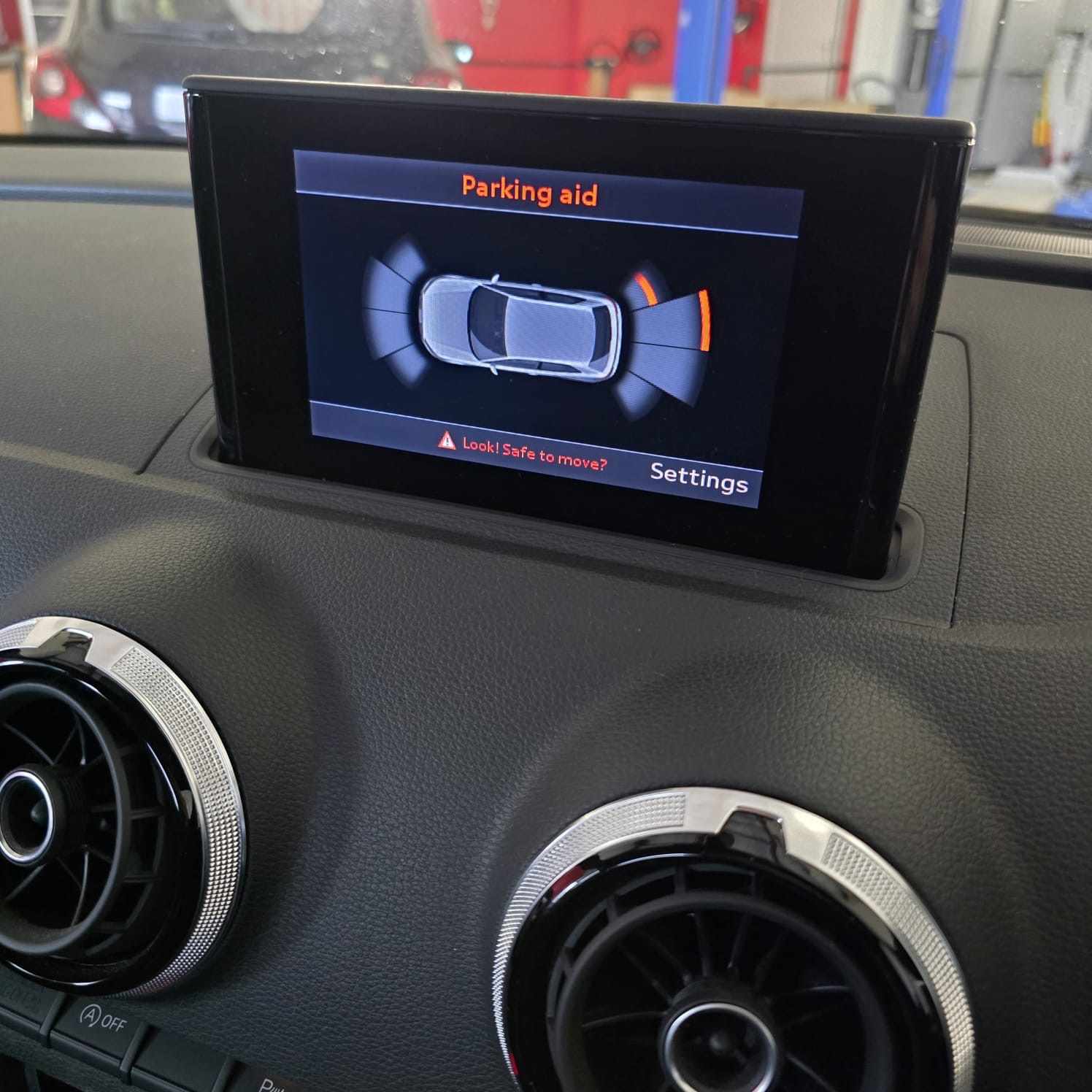 Audi A3 Front Bumper Sensors Installed