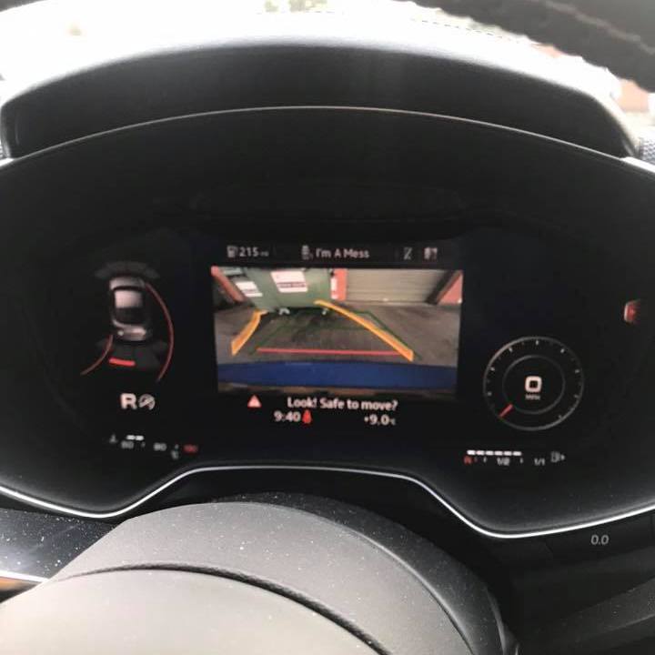 Audi TTS 8S rear view camera Virtual Cockpit integration