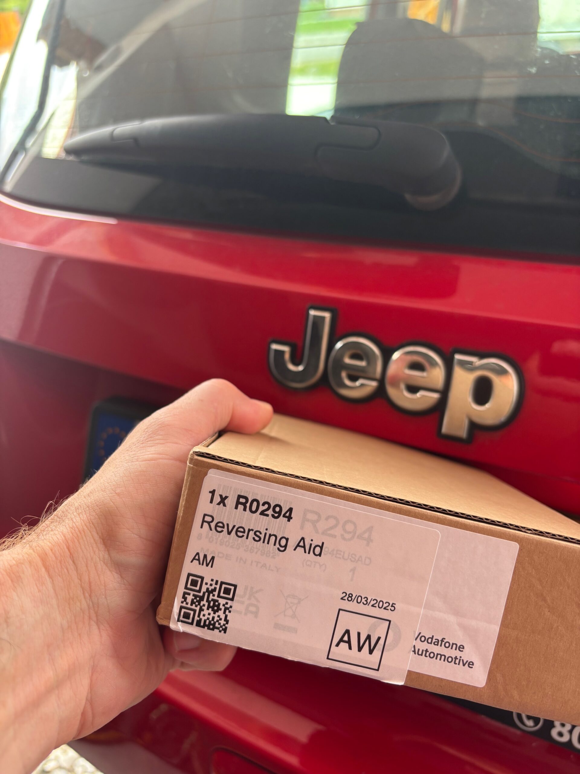 Invisible-style rear parking sensors on Jeep