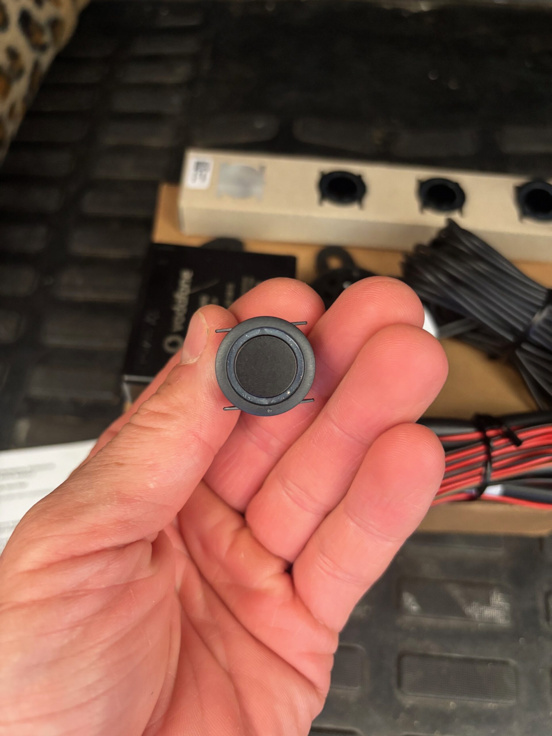 Vodafone R294 parking sensor kit installed cleanly