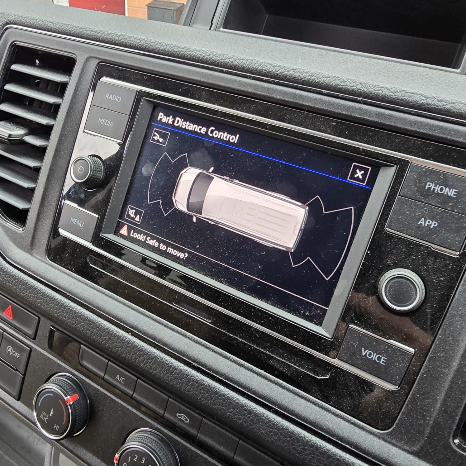 OEM Volkswagen parking sensors installed on MAN TGE camper van