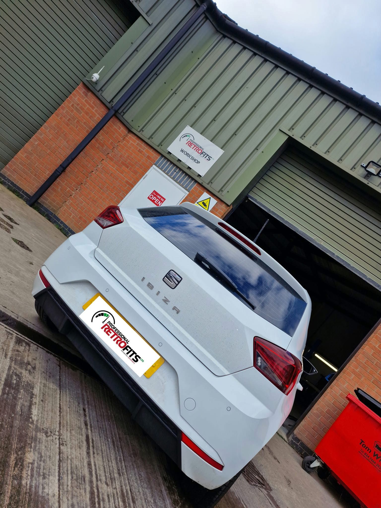 Seat Ibiza with Vodafone R394 flush-fit parking sensors retrofit