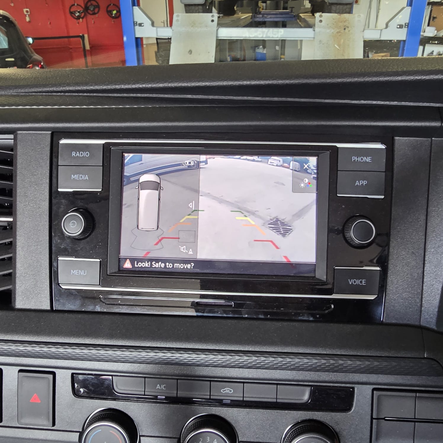 VW T6.1 rear view camera installed