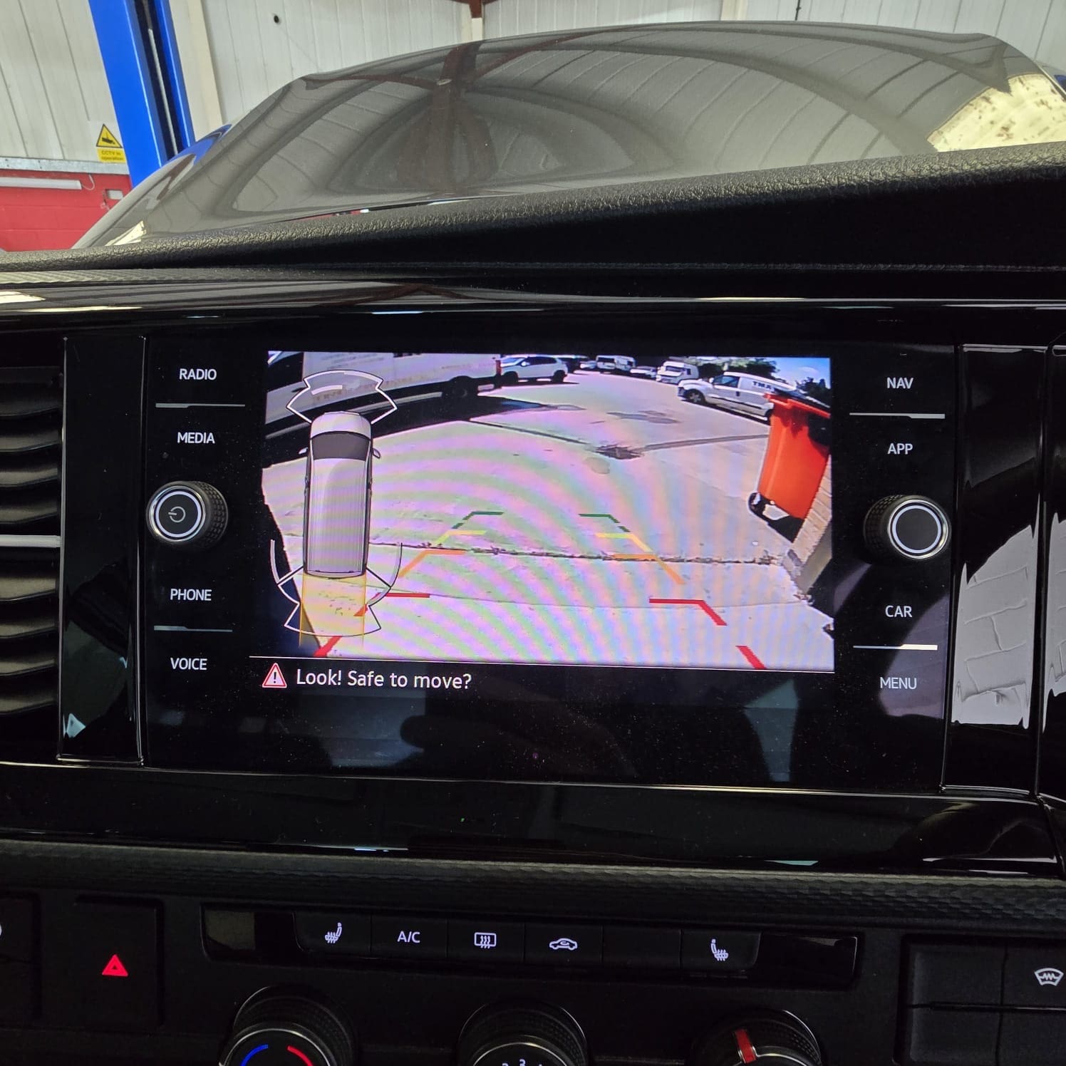 Volkswagen rear view installation upgrade for safe reversing