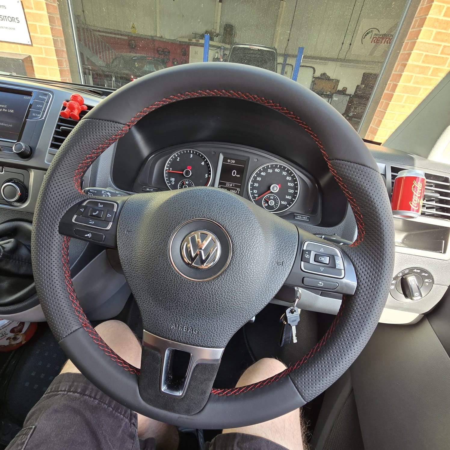 Alcantara and leather VW T5.1 steering wheel upgrade UK