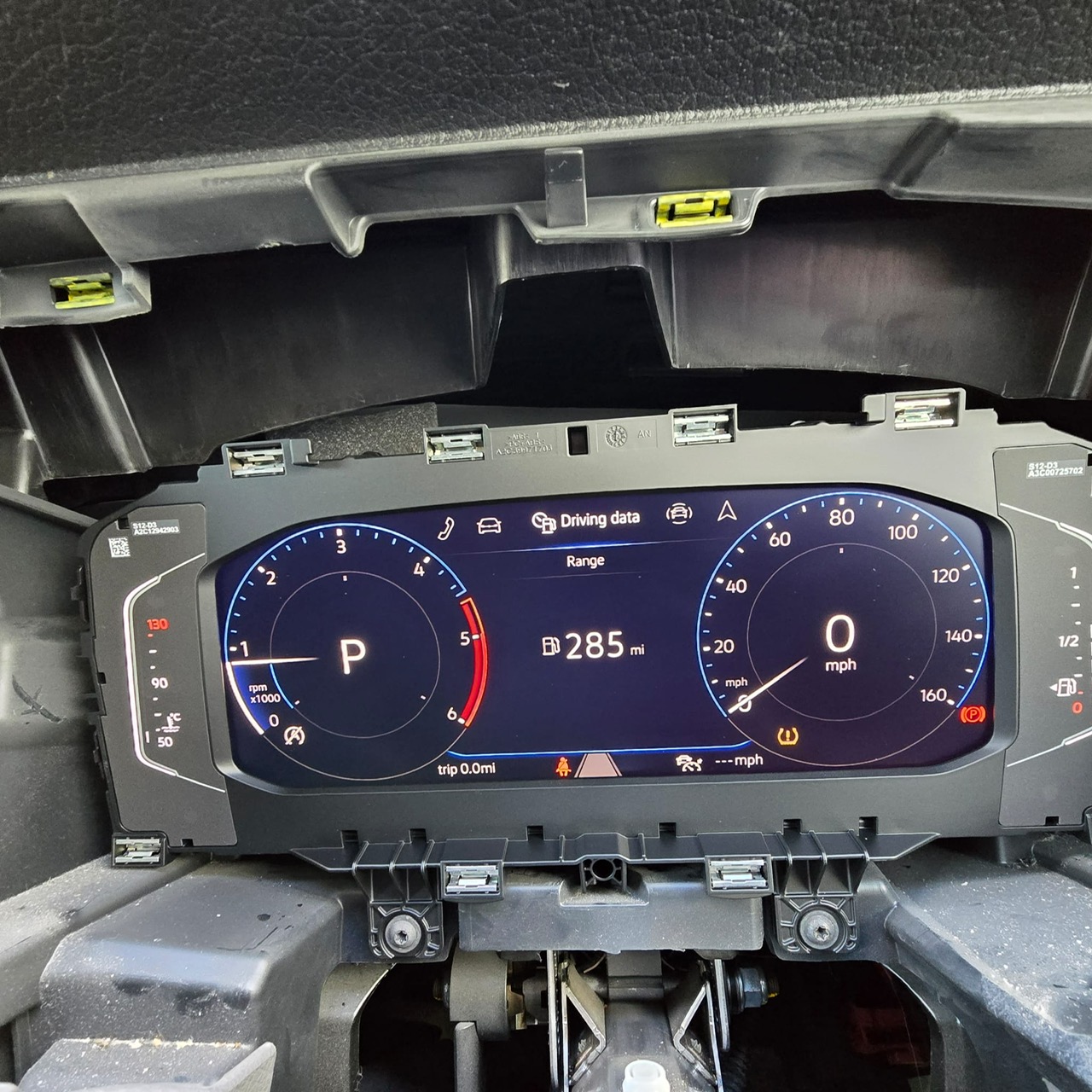 Detailed View of VW T6.1 Digital Dash
