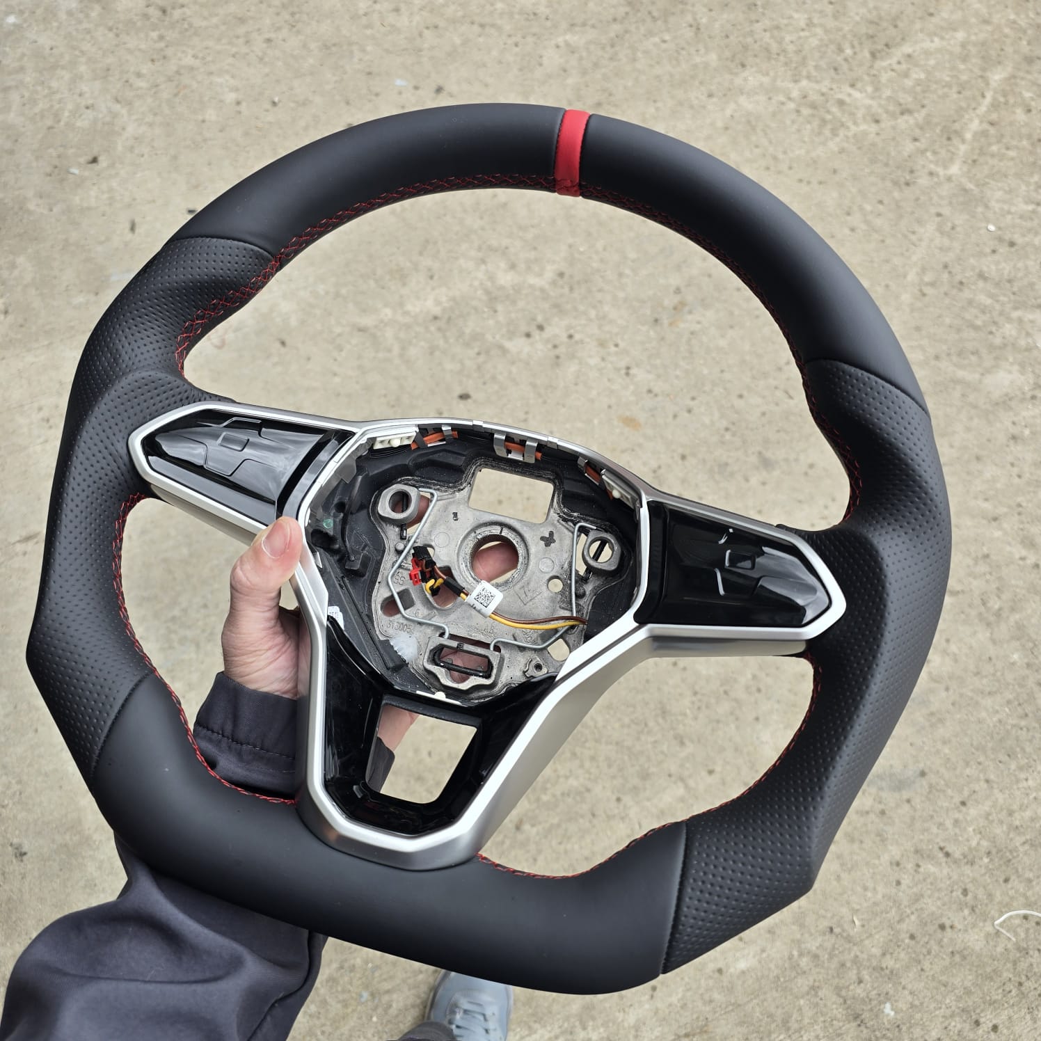 UK made VW T6.1 steering wheel upgrade with DSG paddles