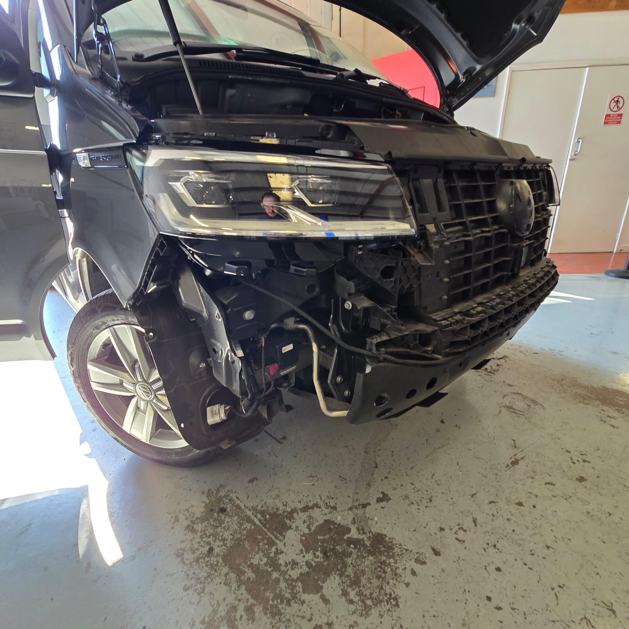 VW T6.1 LED headlight upgrade installation for Transporter