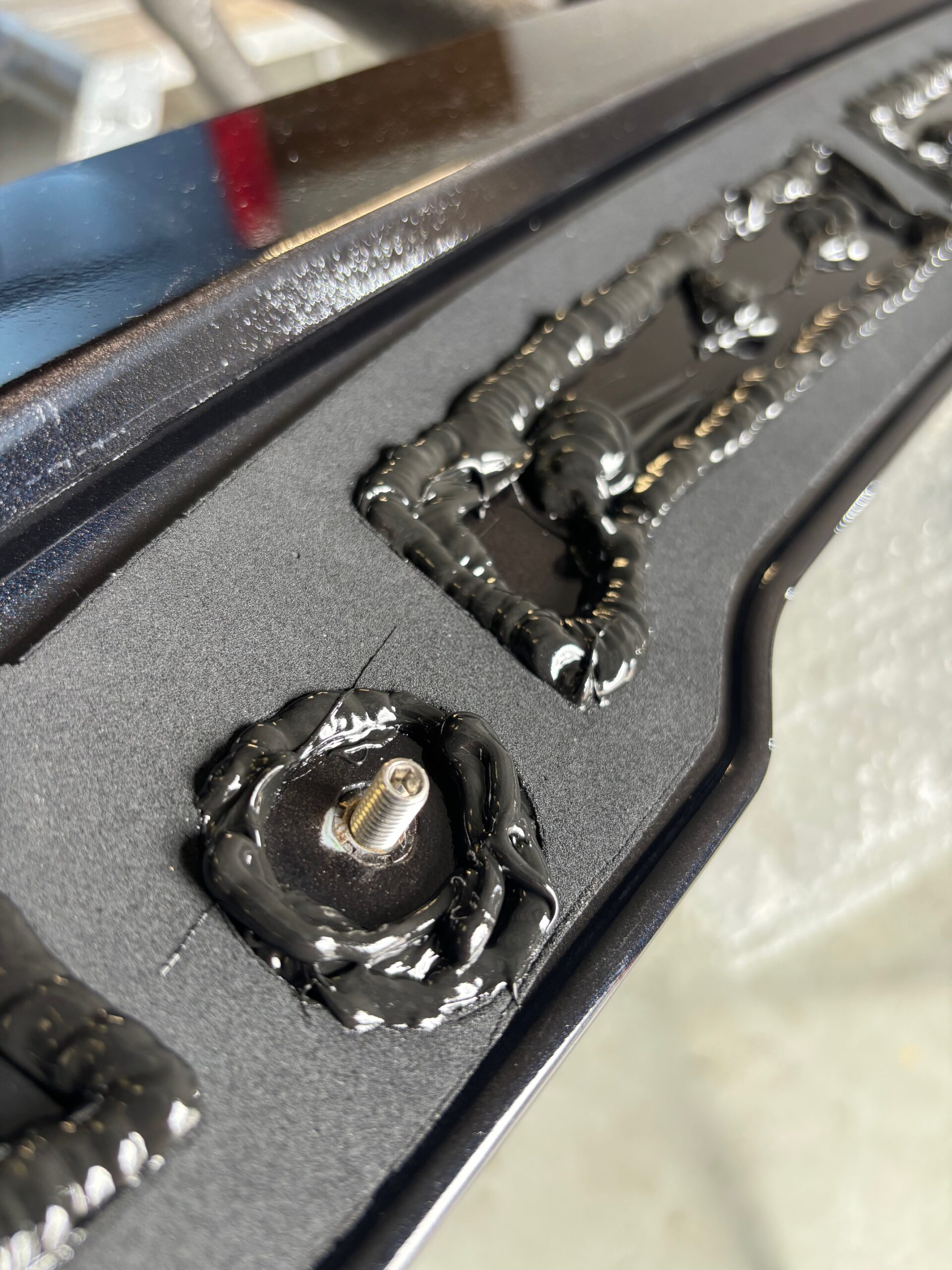 VW Transporter spoiler colour matched and installed