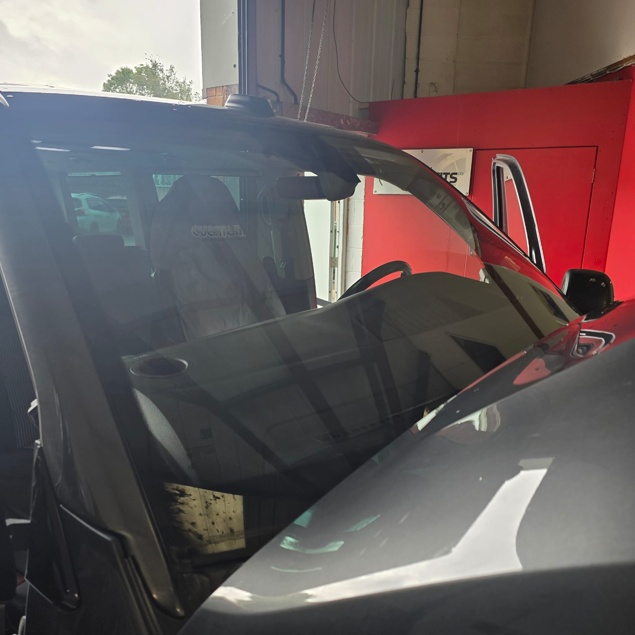 Heated windscreen retrofit VW T6.1 in progress