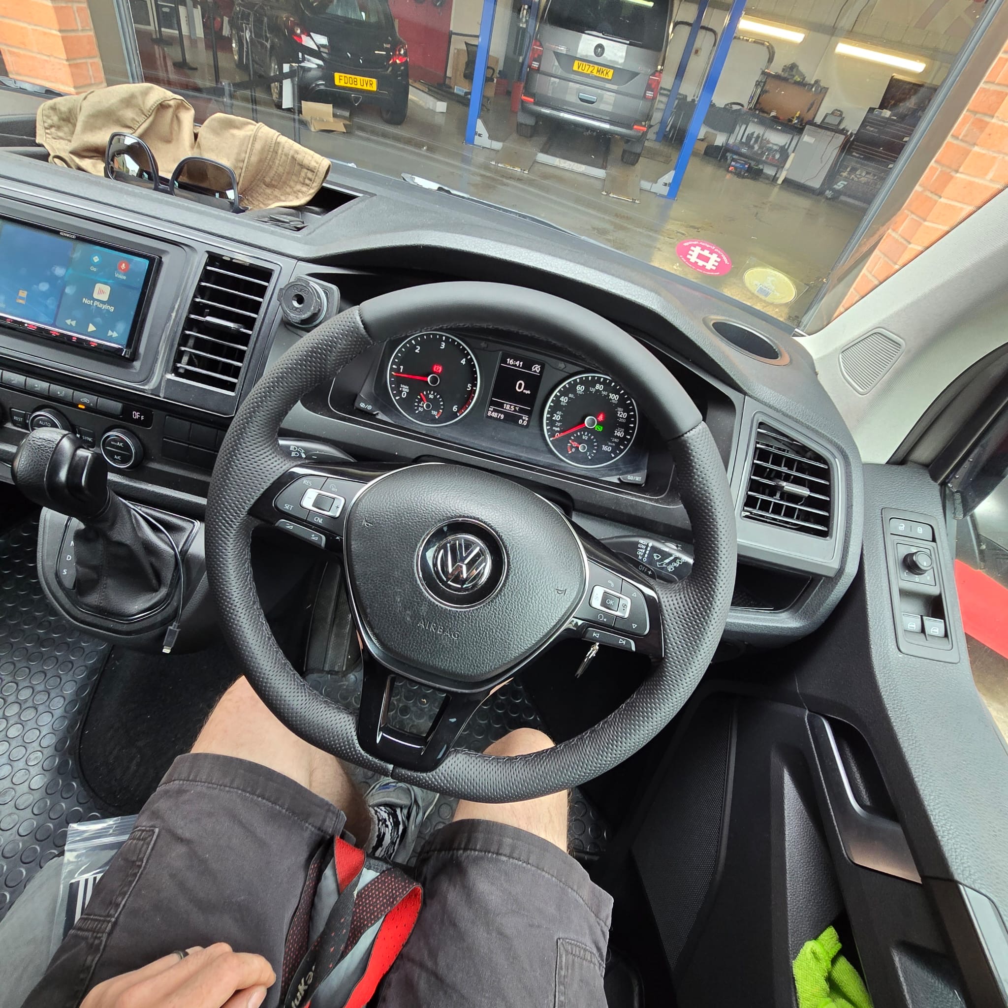 T6 van with upgraded DSG multifunction wheel and Ghost 2 security