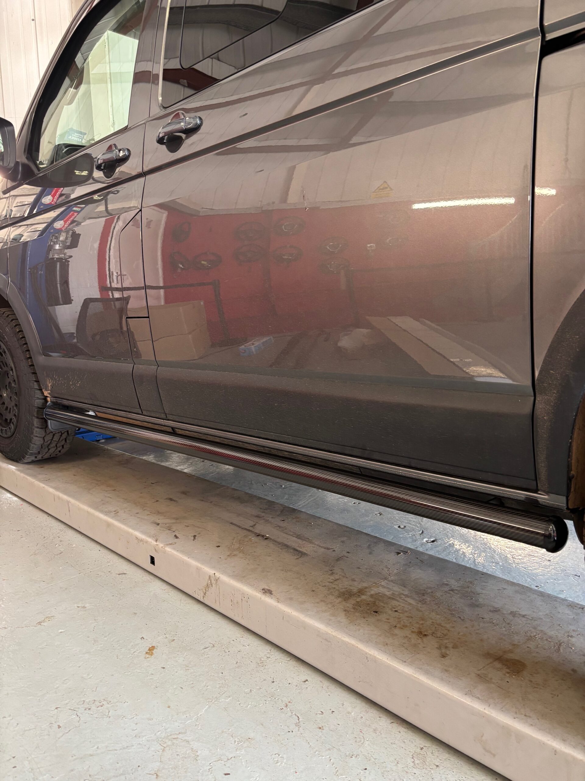 New side bars fitted to VW Transporter