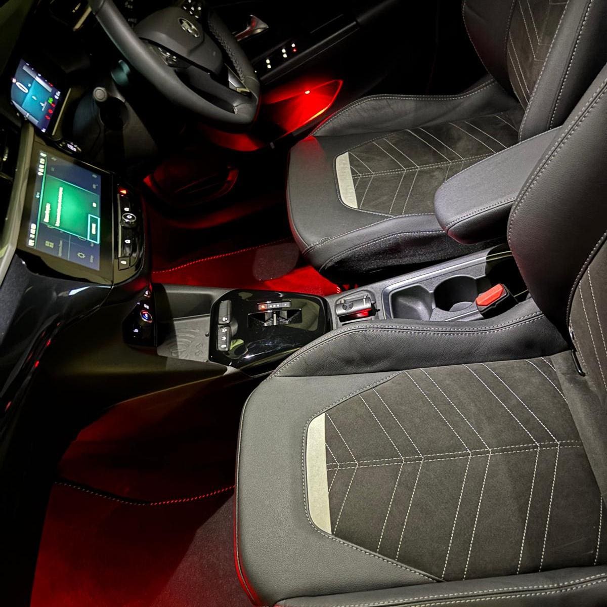 Vauxhall Astra interior trim refitted after strip-out during ambient lighting retrofit