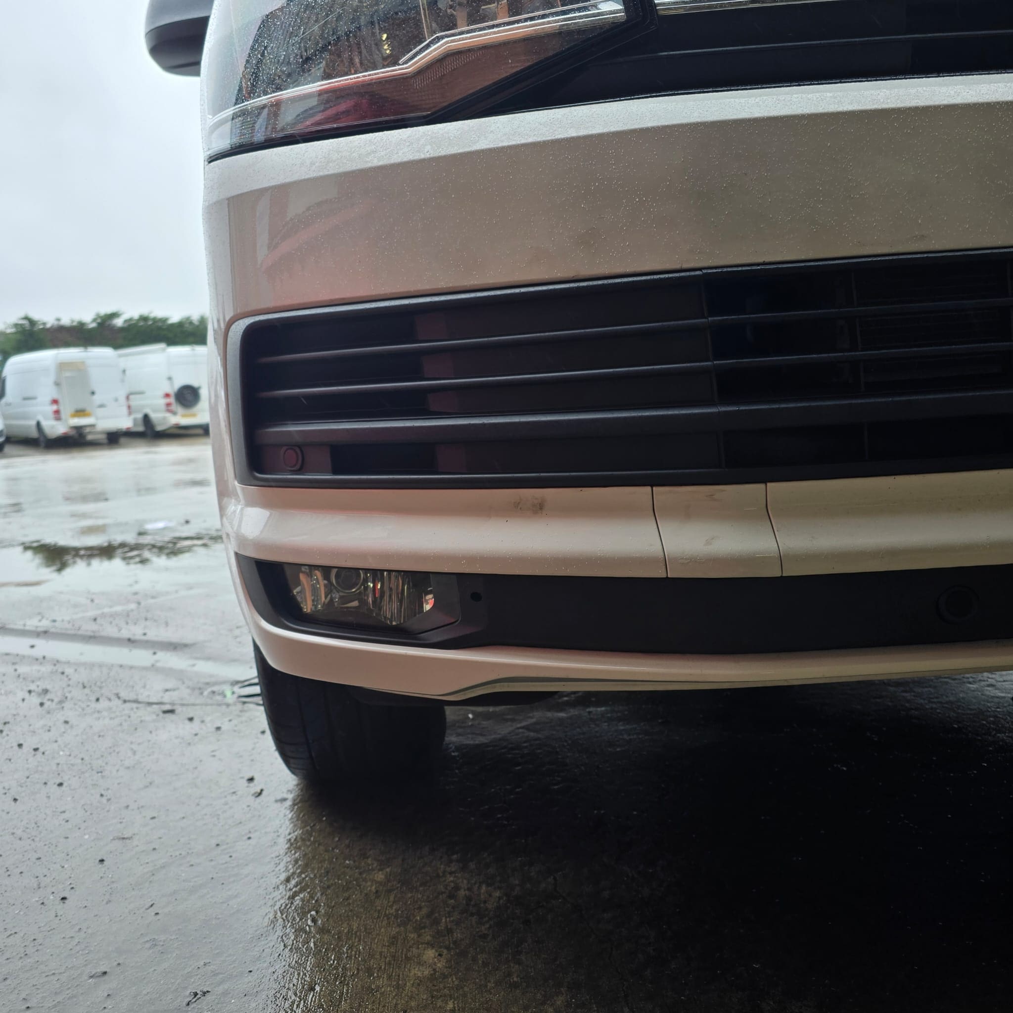 Volkswagen California parking sensor retrofit showing OEM integration and display on Kenwood DNX5180DABS