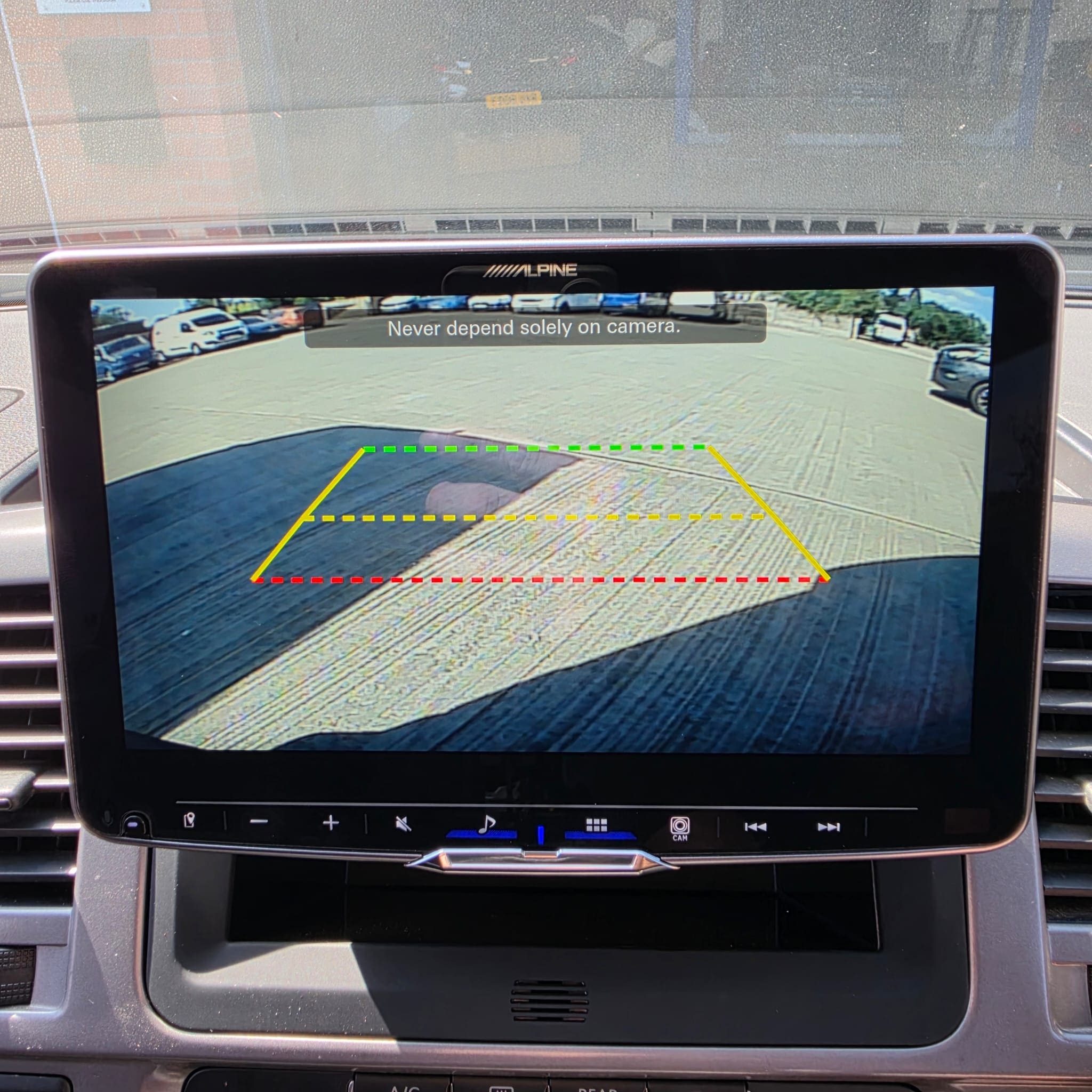 Volkswagen T5.1 dashboard upgrade showing Alpine Halo 9 retrofit