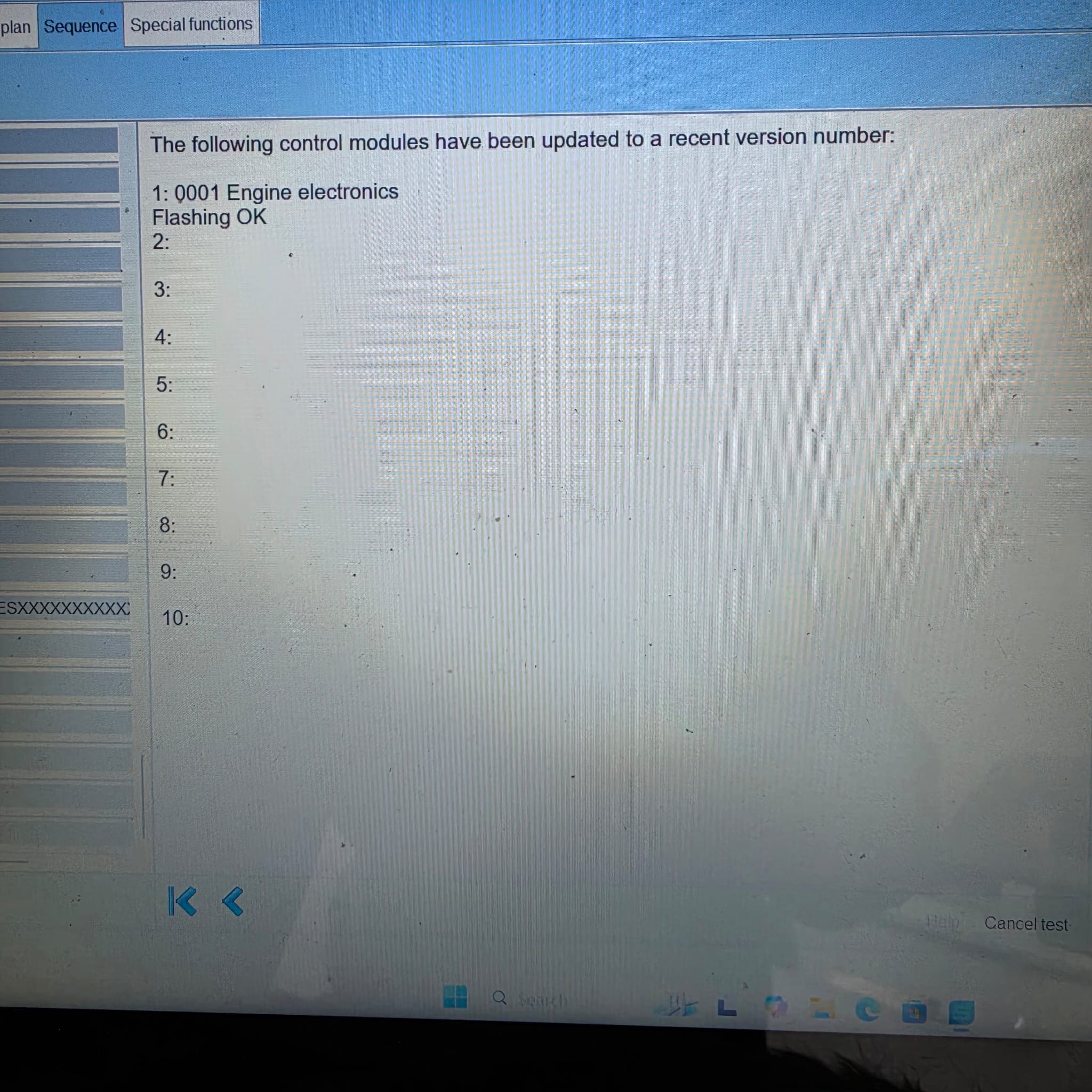 Diagnostic and software work in progress on a Volkswagen T6 2018 with an AdBlue-related fault