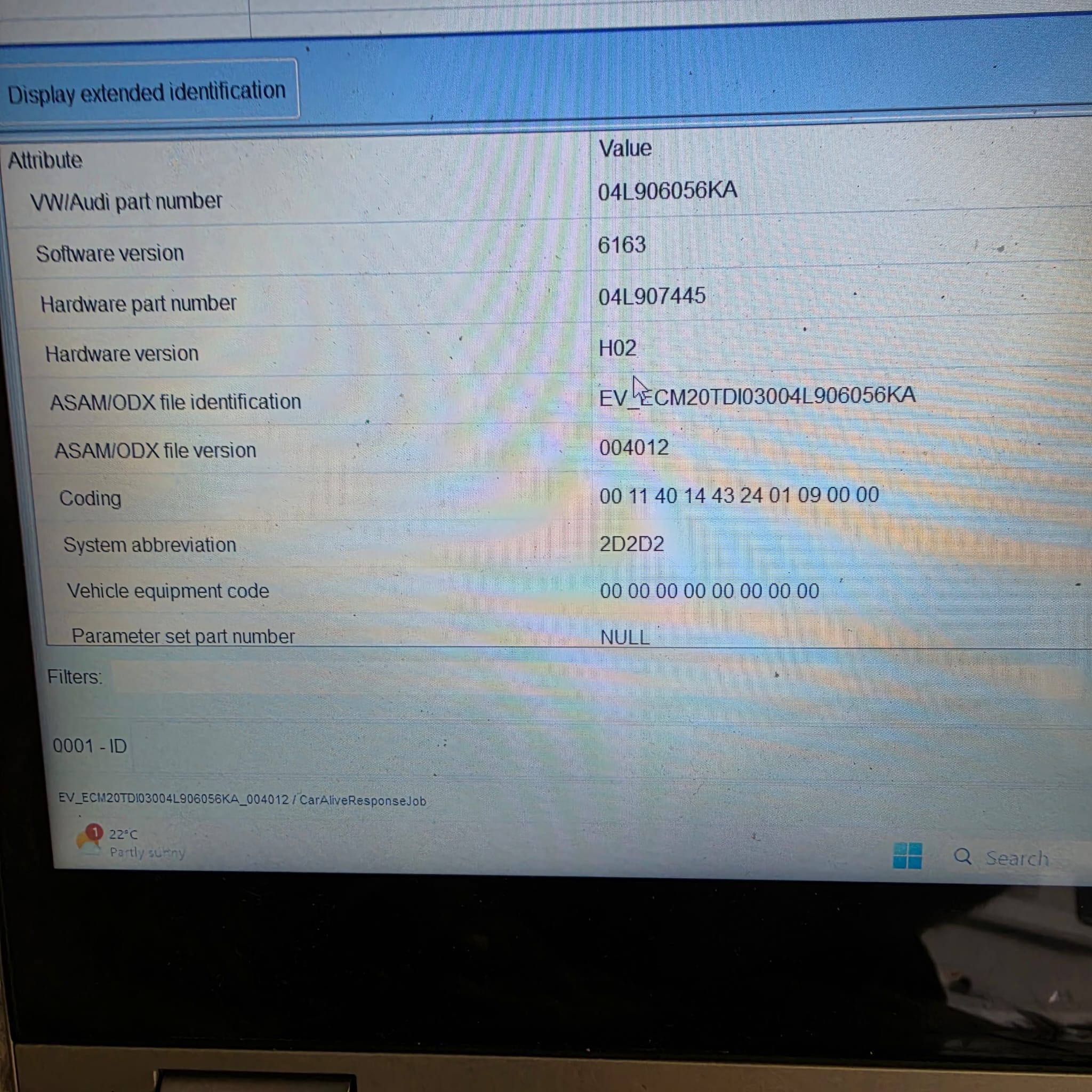 Completed software diagnostics support on a Volkswagen T6 2018 with AdBlue-related fault work