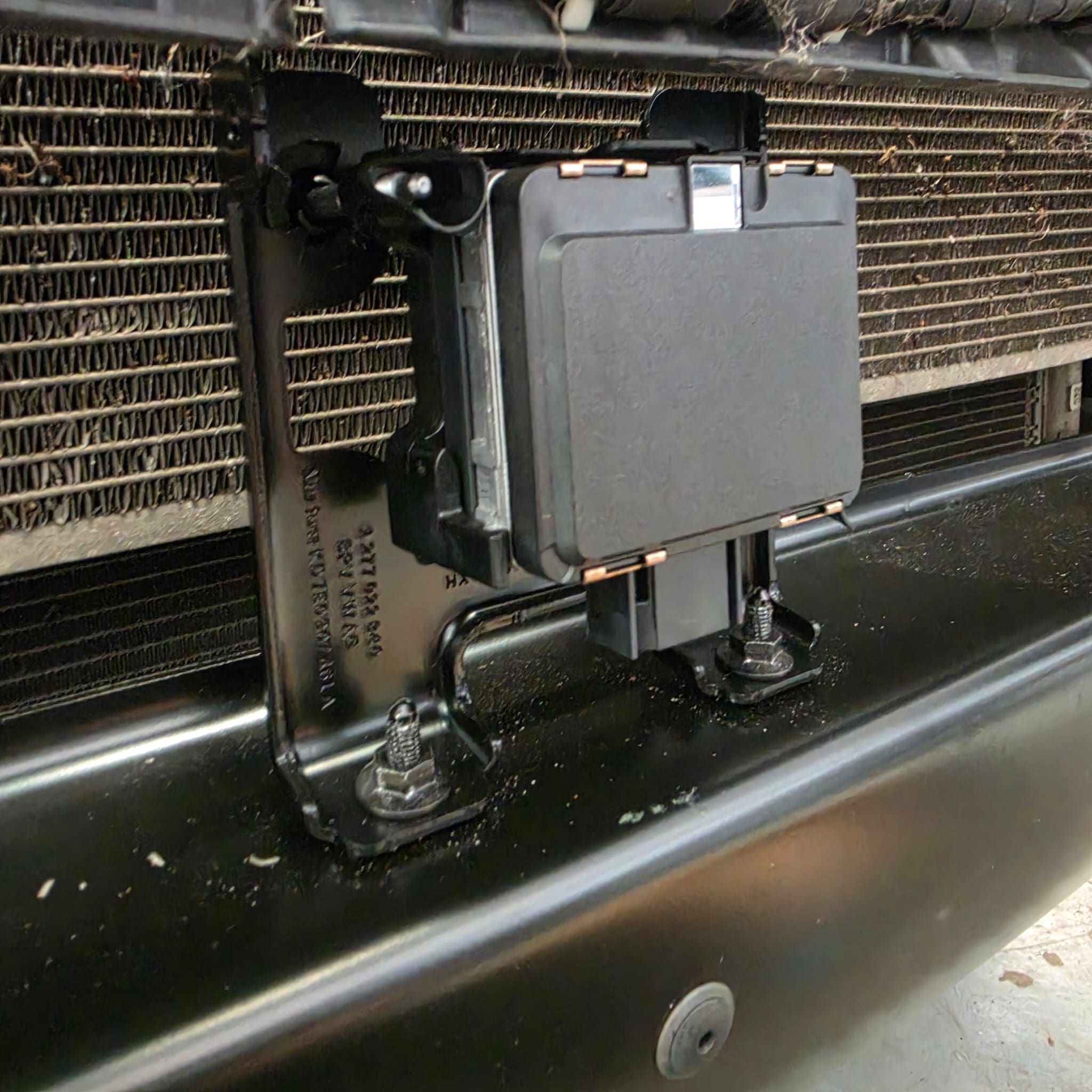 Volkswagen T6 California front radar retrofit parts installed during cruise control upgrade