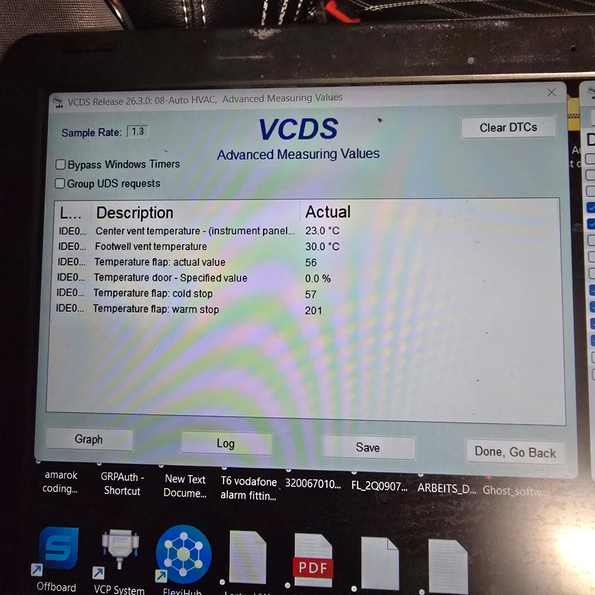 Diagnosing jammed heater linkage on a Volkswagen Transporter