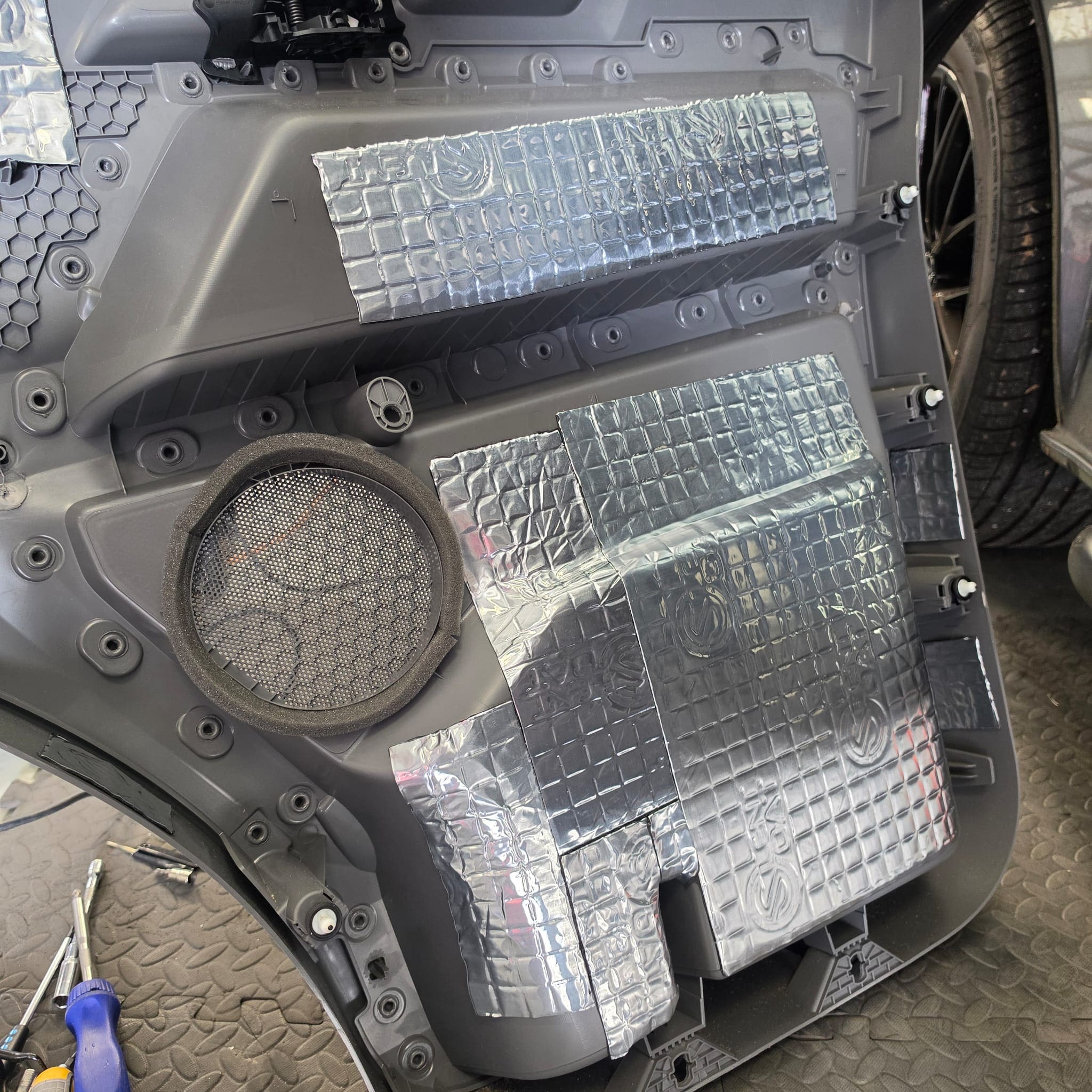 New speakers installed in Volkswagen Transporter T6.1 as part of audio upgrade