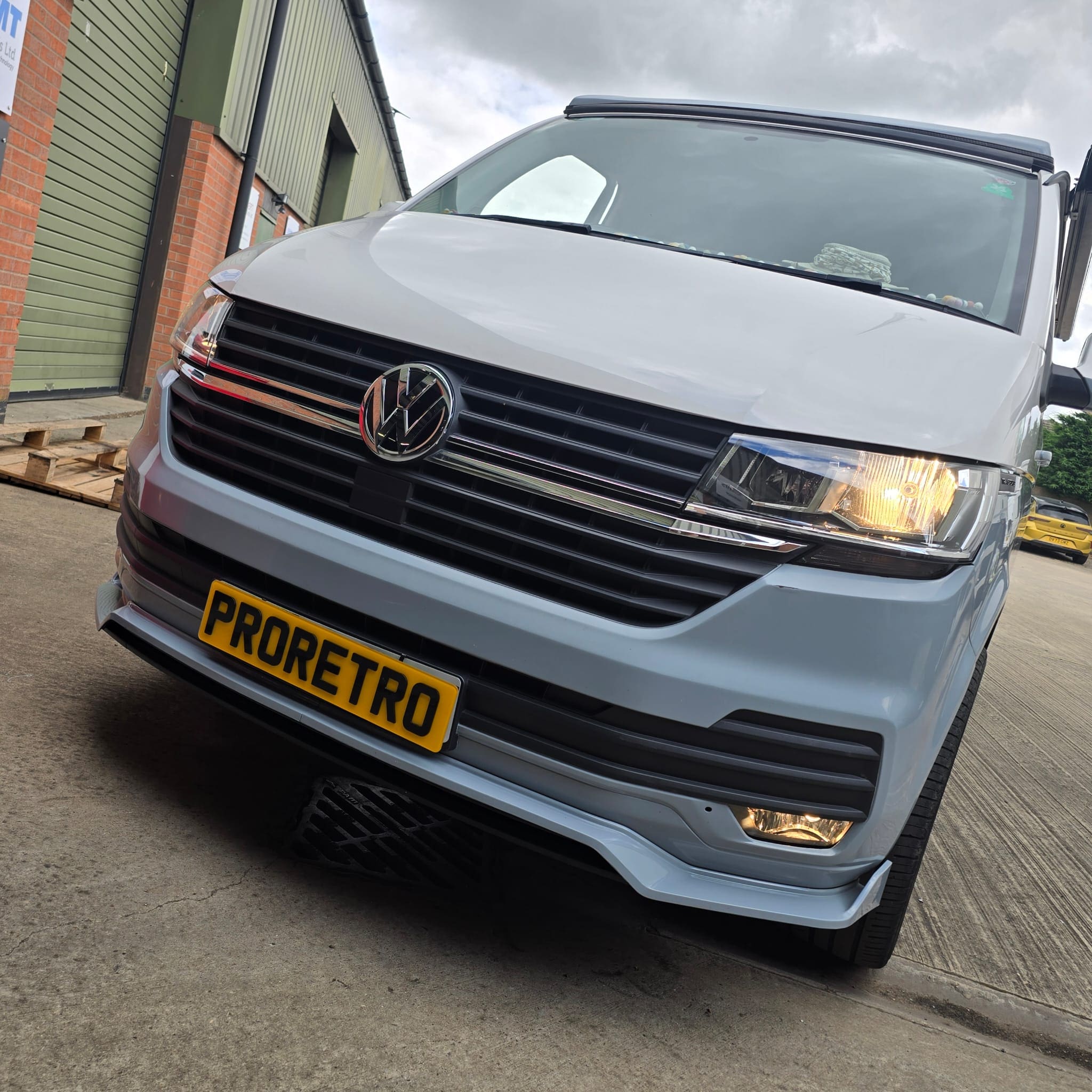 Volkswagen Transporter T6.1 fitted with genuine front fog lights during OEM-style retrofit