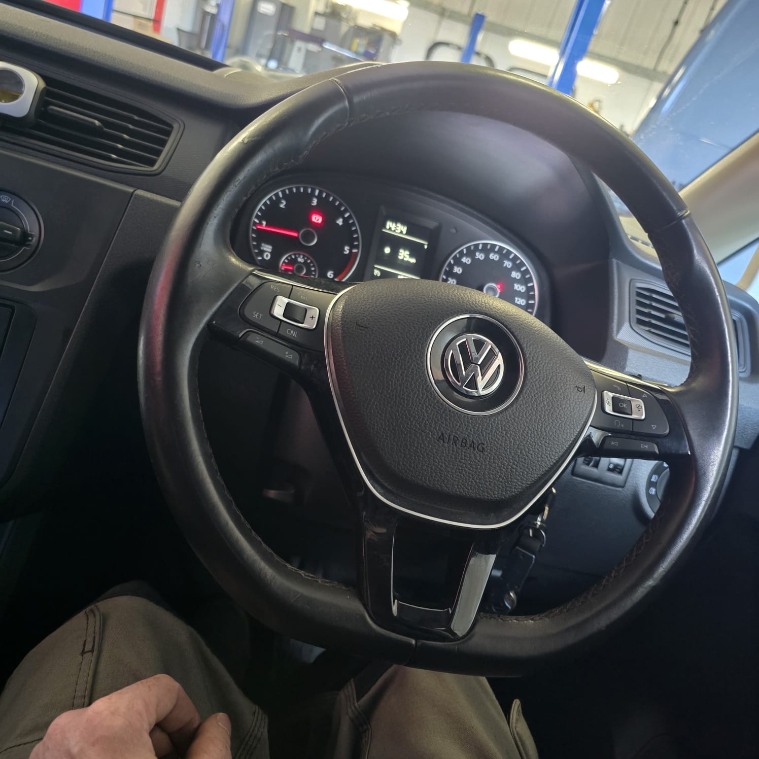 VW Caddy multifunction steering wheel coding
