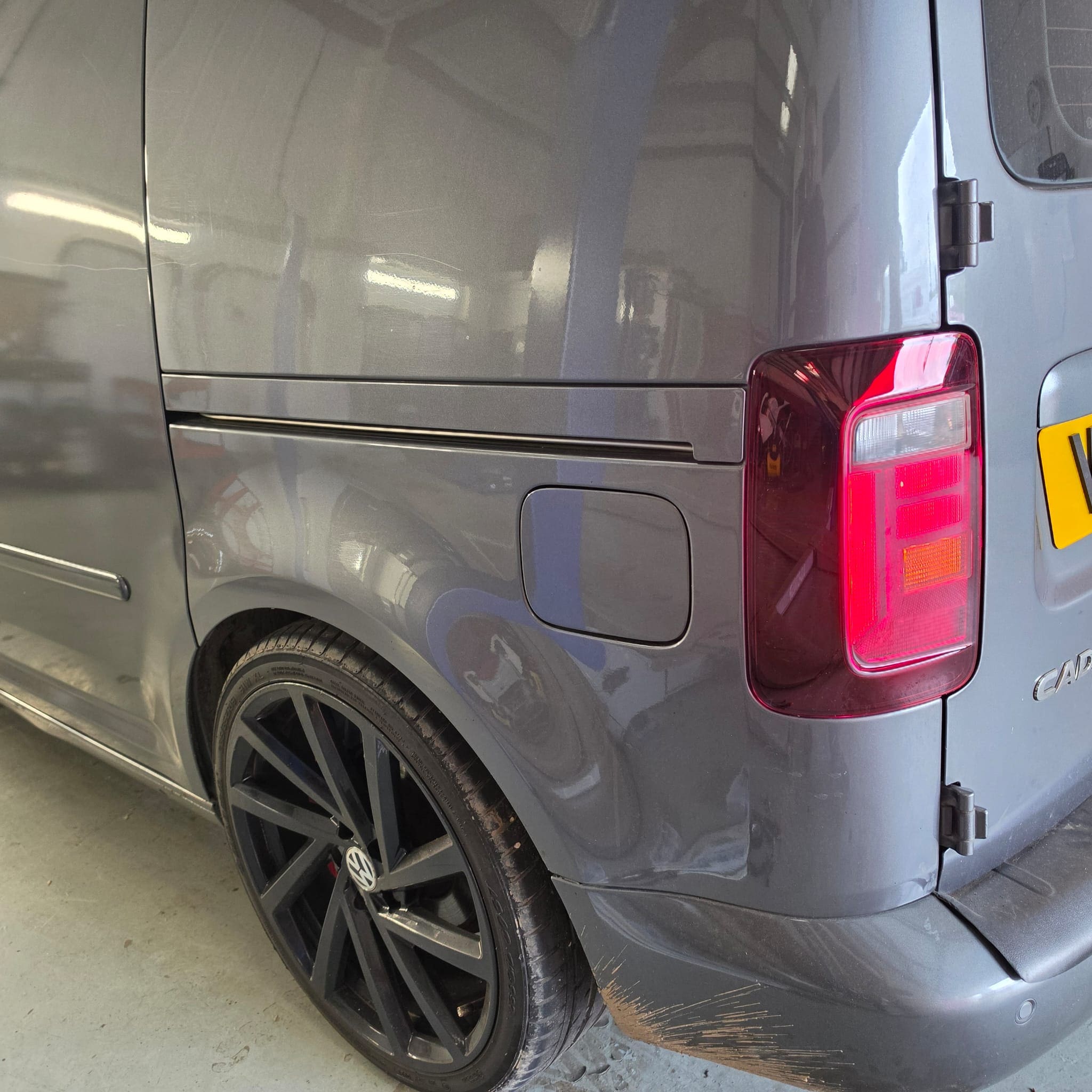 Fresh modern VW Caddy lighting upgrade with front and rear light changes
