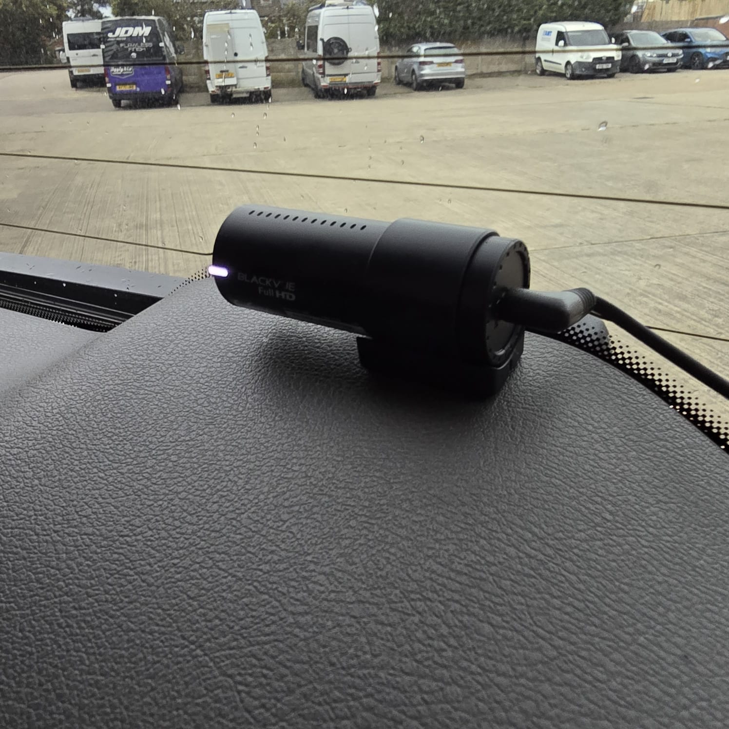 BlackVue Rear Cam Mounted on VW California Tailgate