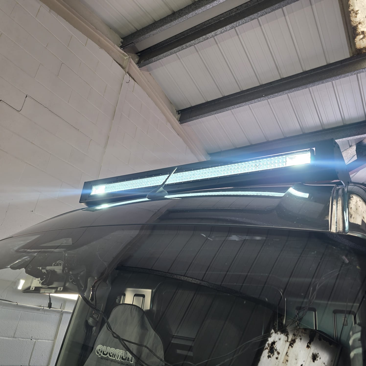 2025 Crafter LED Roof Bar Install Close-Up