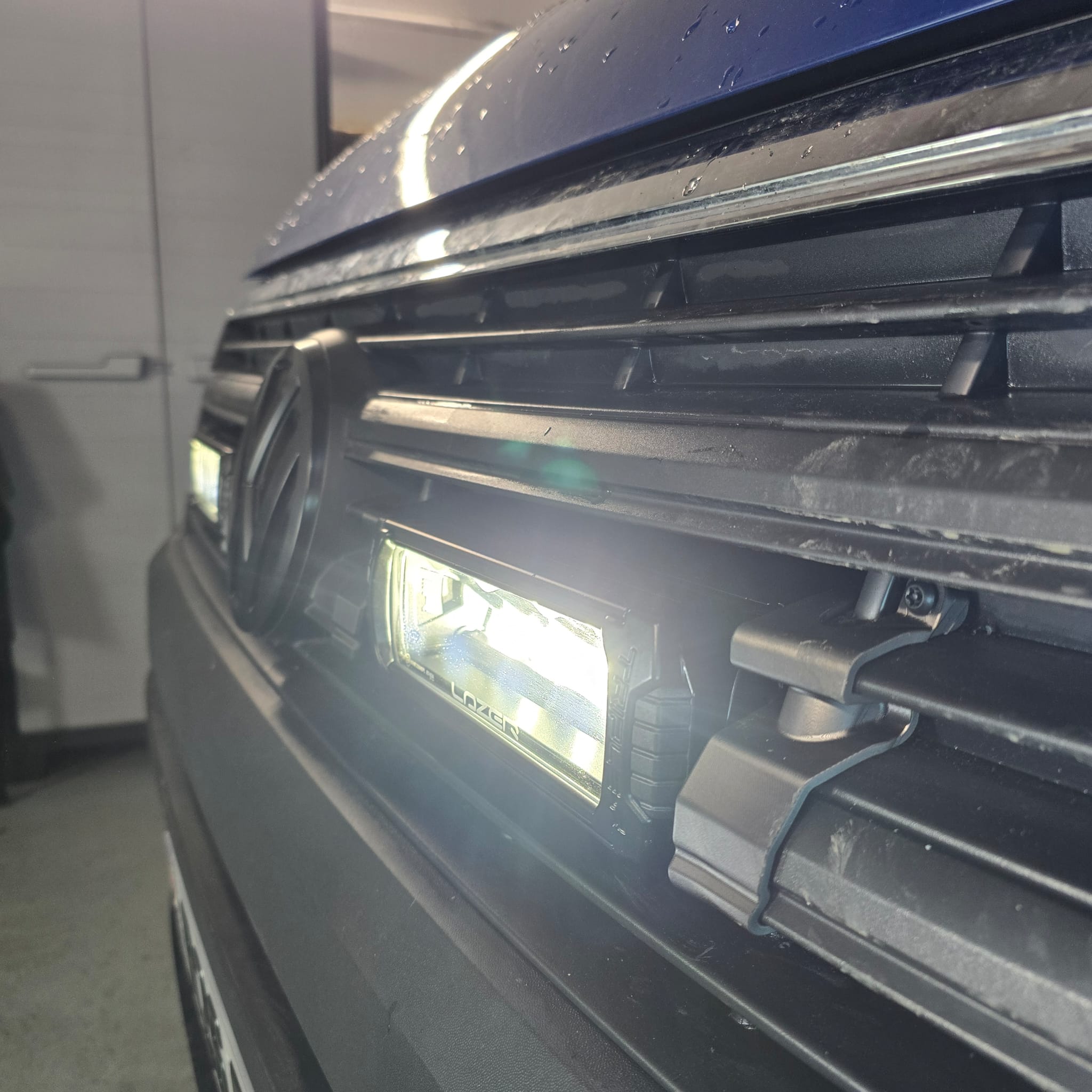 Close view of VW Crafter Lazer Lamp integration