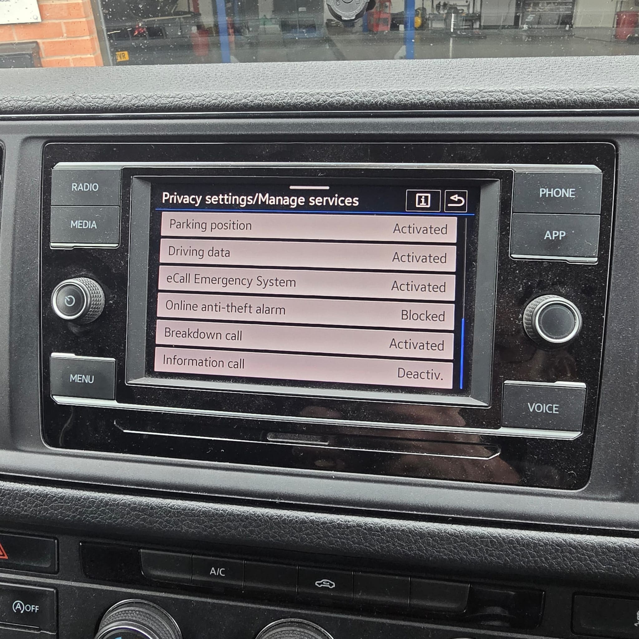 Diagnostic tools being used on a VW Crafter for online services and coding work