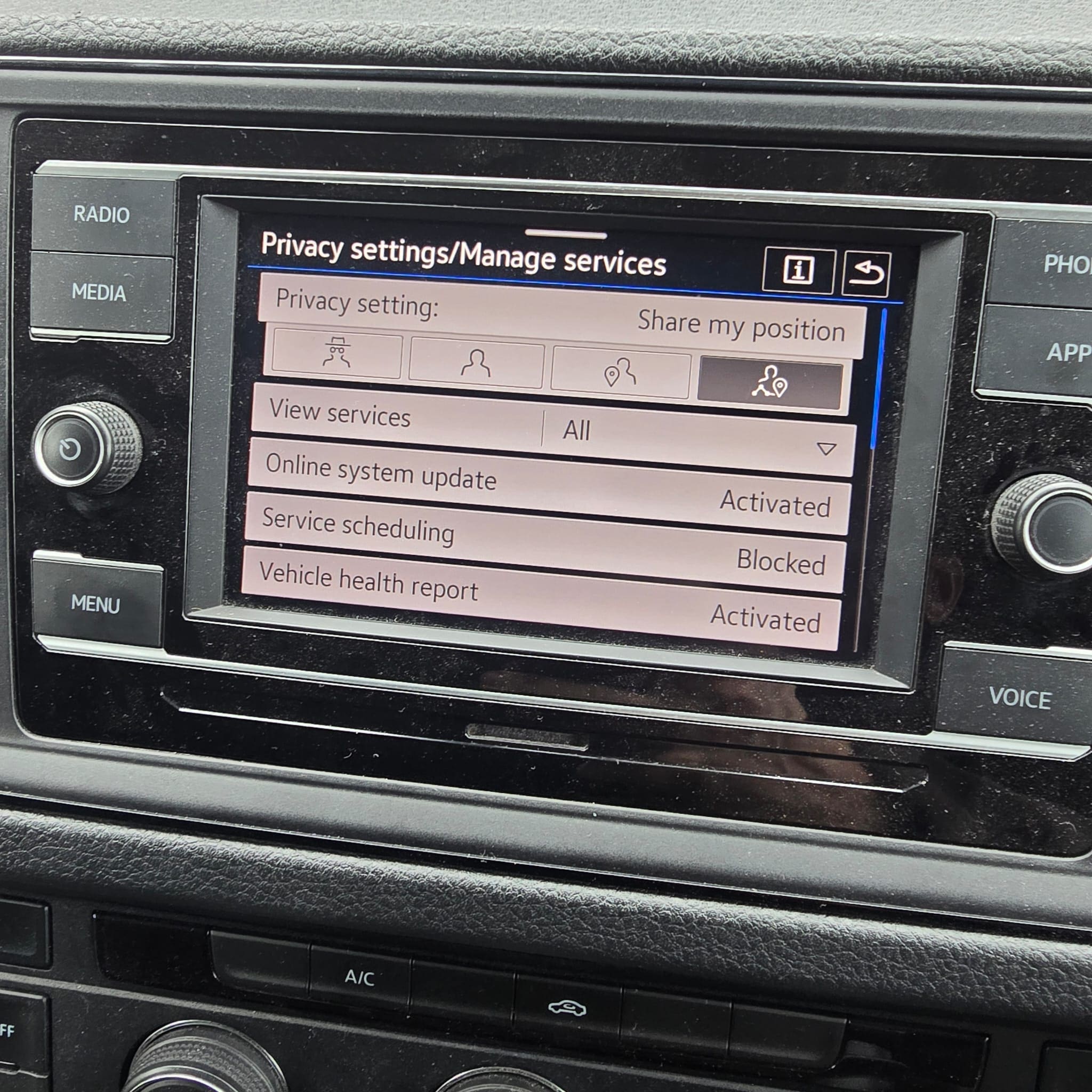 VW Crafter undergoing diagnostics for WeConnect, DPF fault, and mirror coding