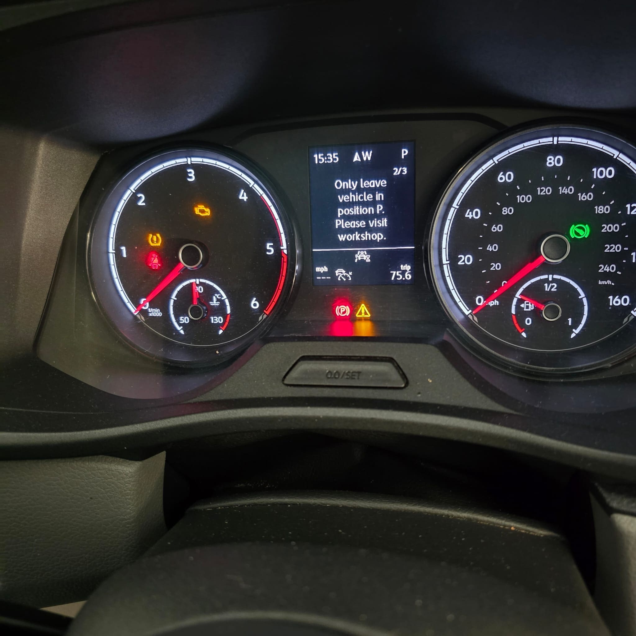 VW DSG selector switch issue connected to engine not switching off