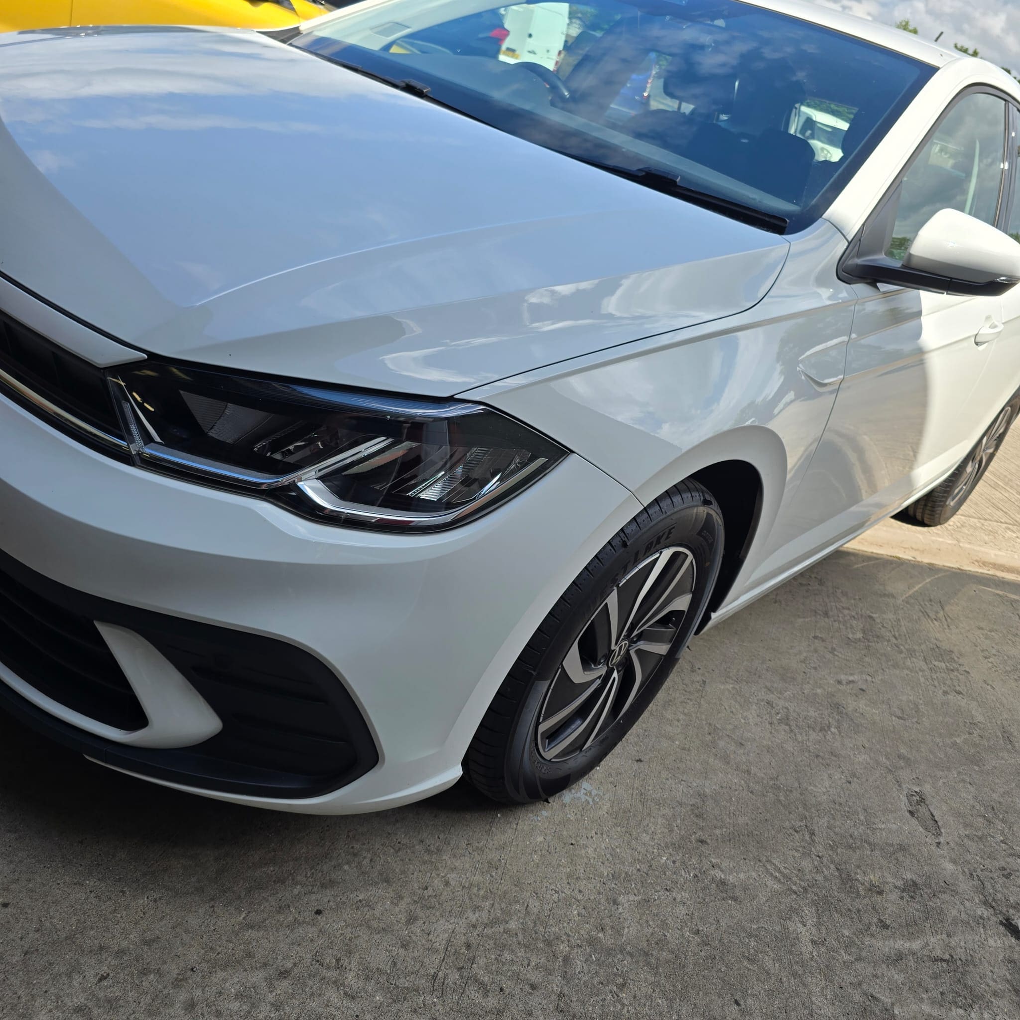 Completed OEM-style camera and dash cam upgrade on a 2023 VW Polo AW