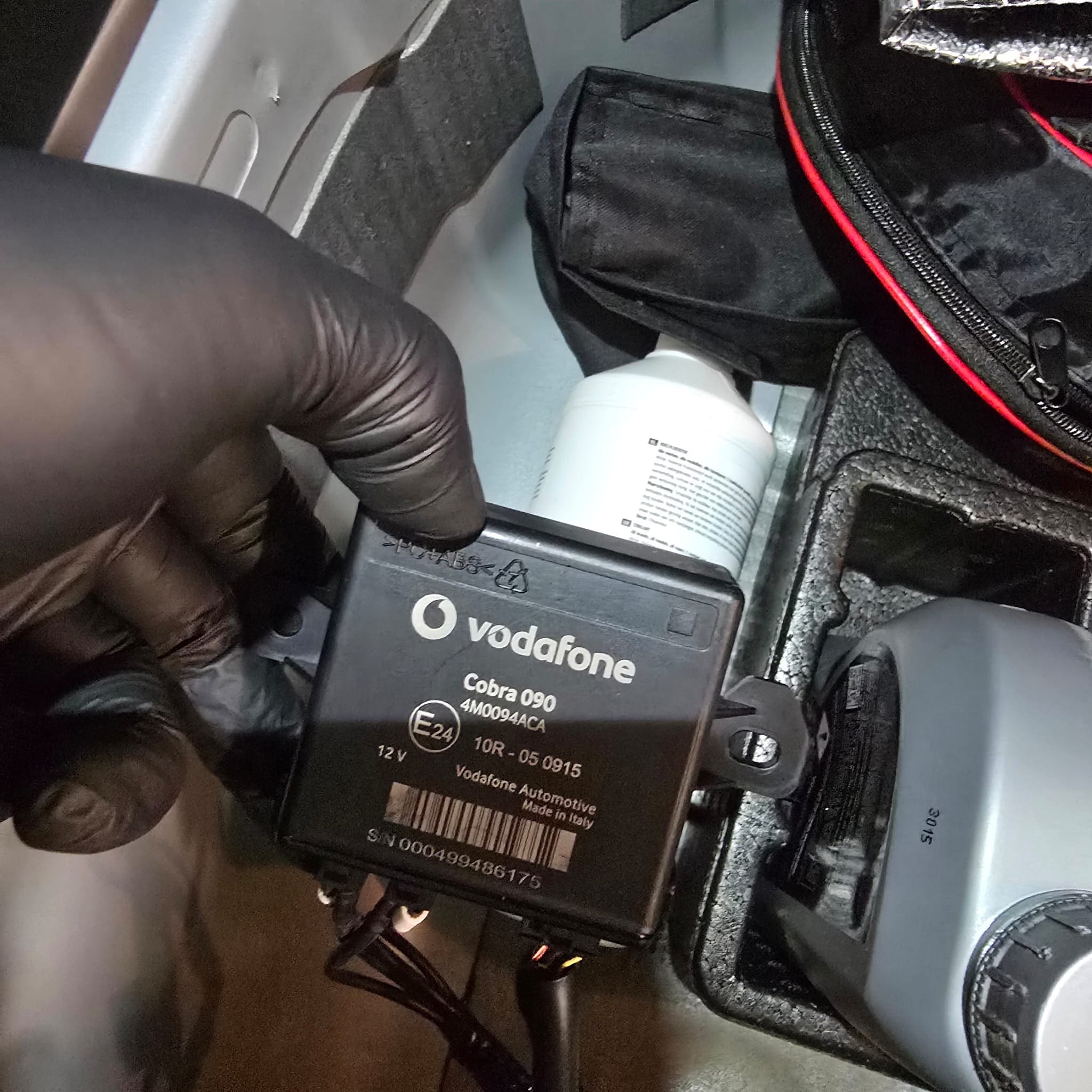 Rear view of VW Polo after parking sensor retrofit showing clean OEM-style appearance