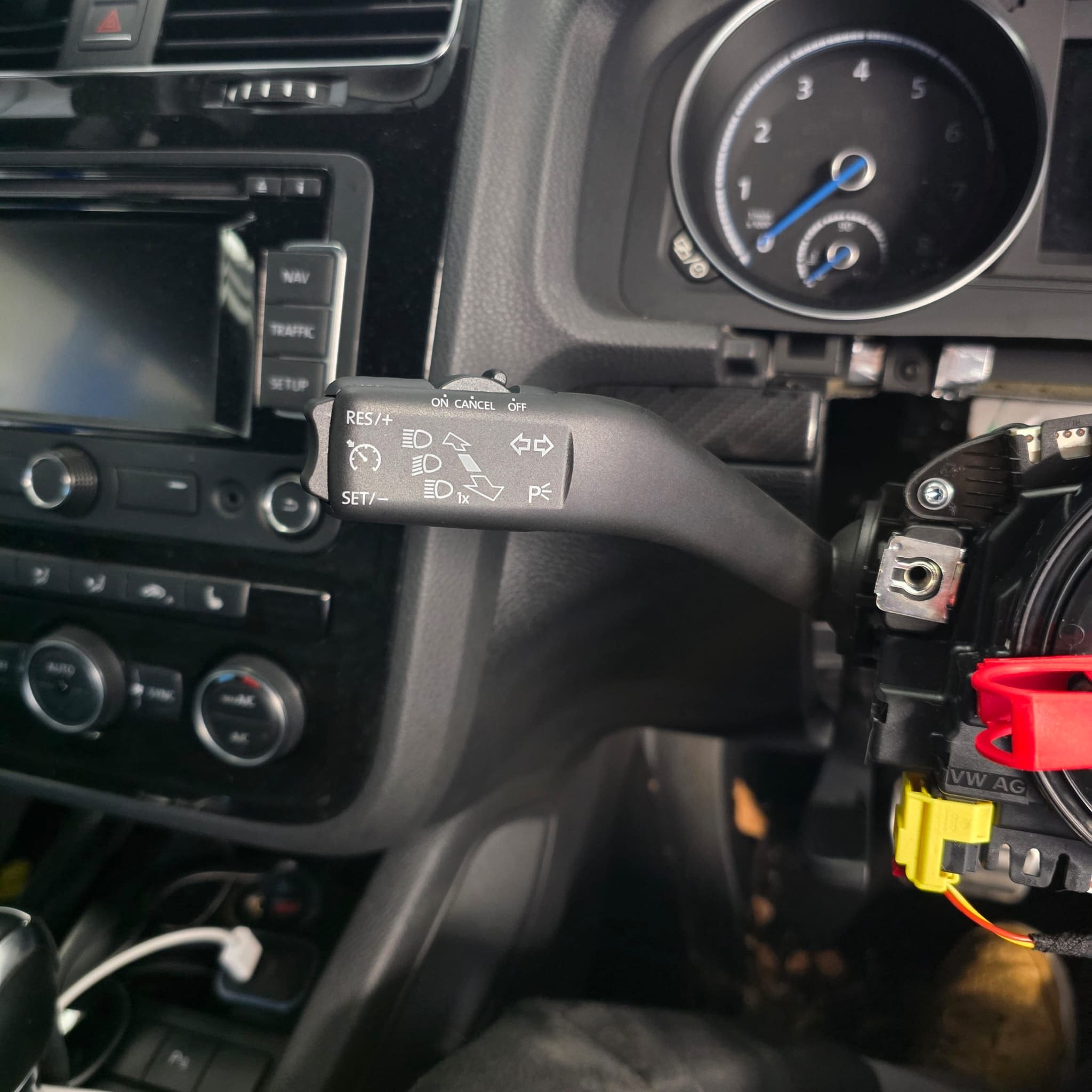 VW Scirocco 2015 OEM cruise control retrofit coding and diagnostics in progress