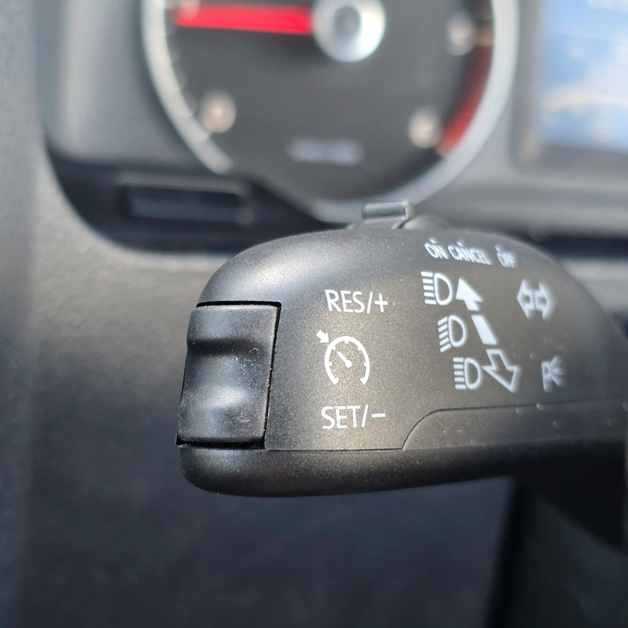 Completed OEM cruise control retrofit on Volkswagen T5.1 camper