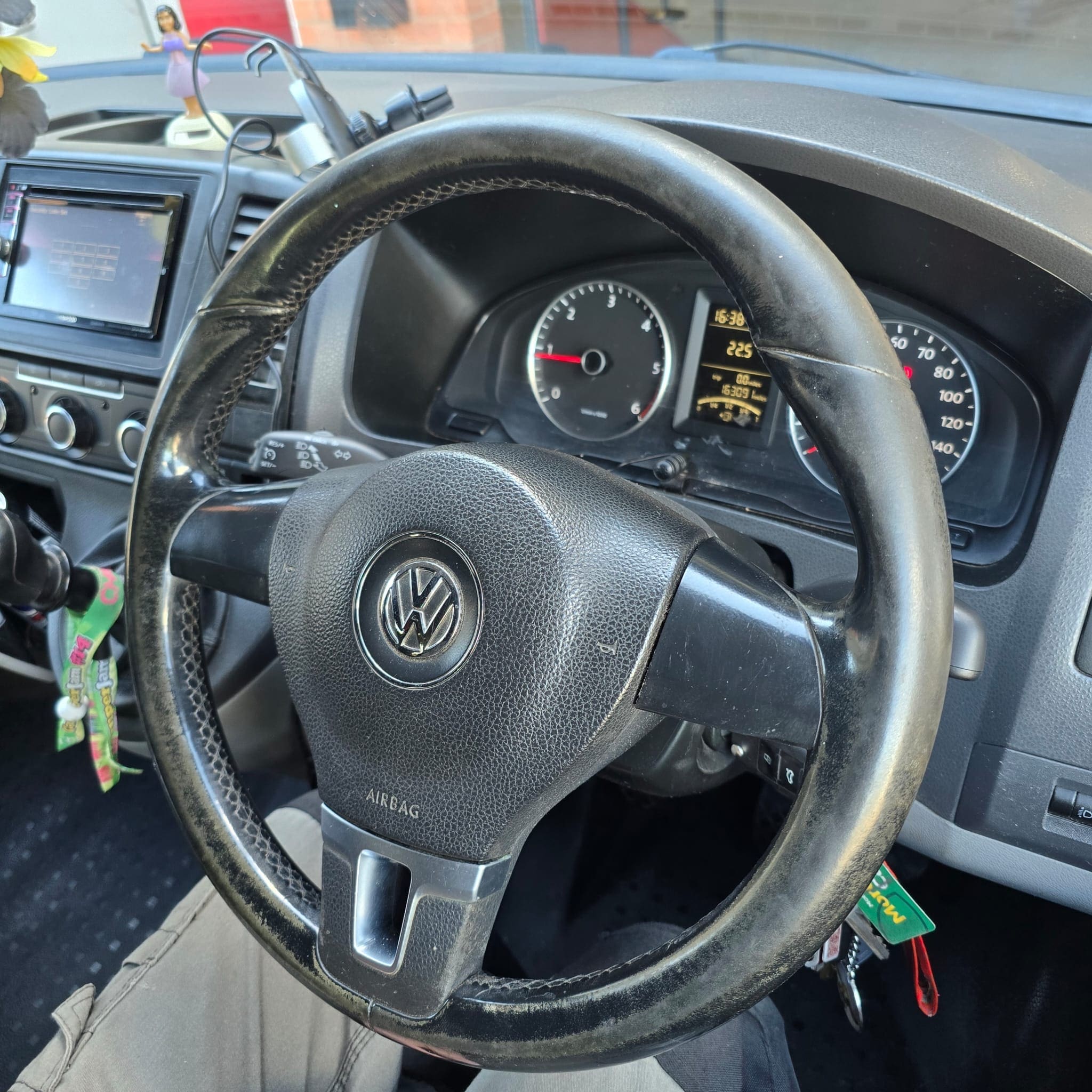 Cruise control stalk retrofit completed on a VW T5.1 camper van