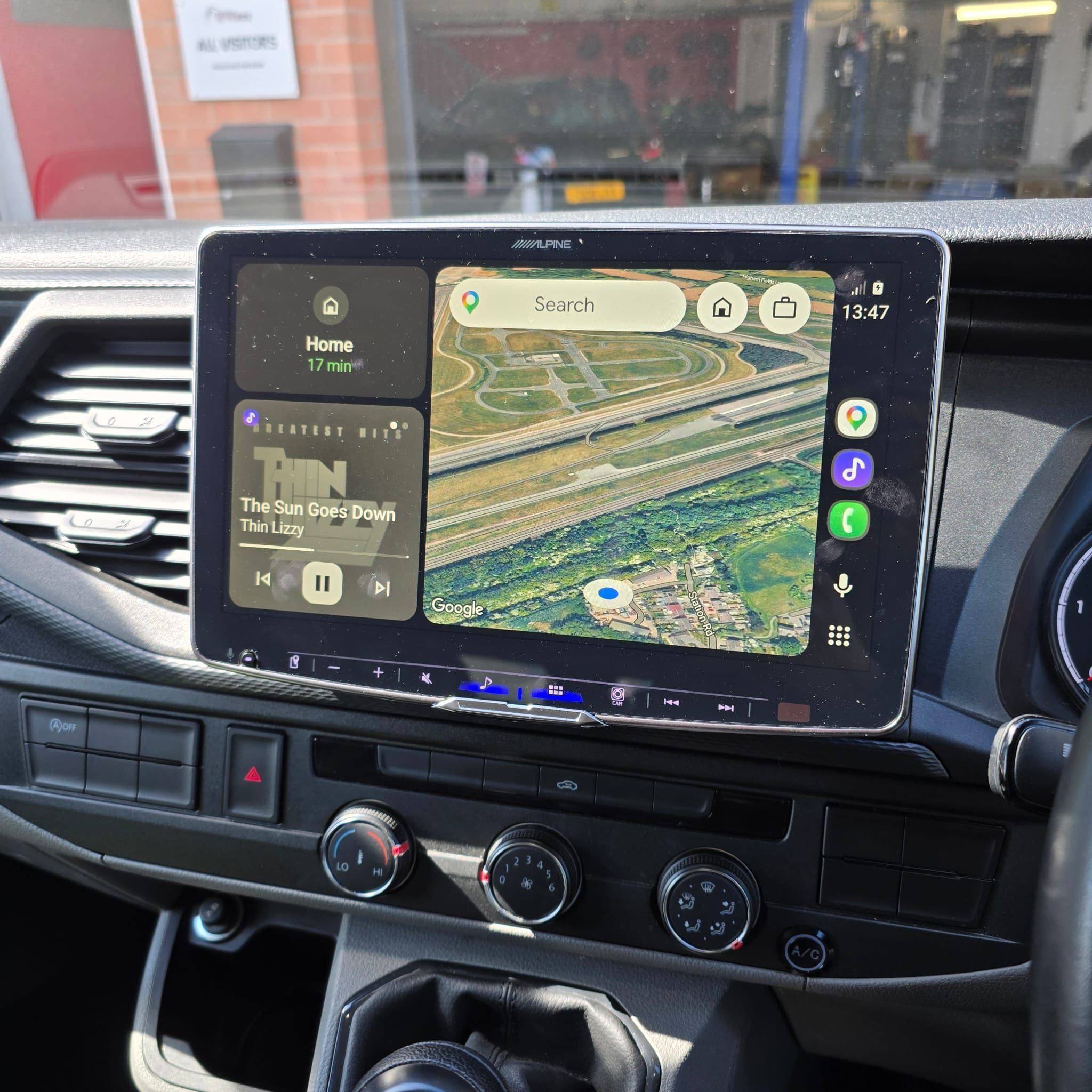 Final view of VW T6.1 audio and infotainment upgrade with Halo 9 and speaker kit completed