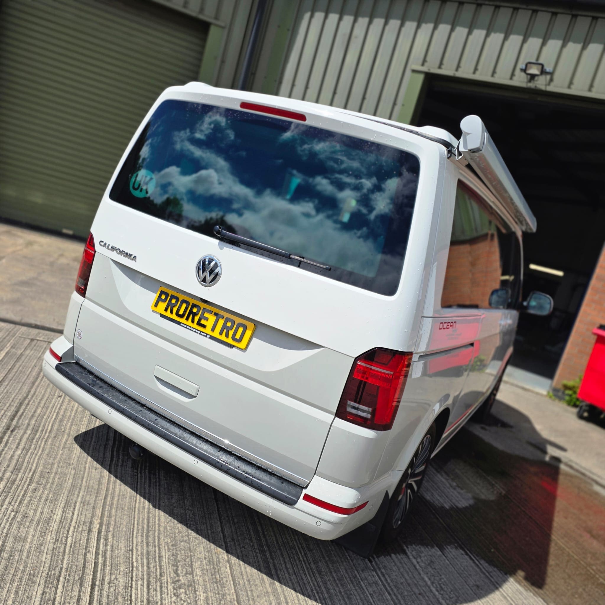 VW T6.1 towbar retrofit in progress with electrics being installed
