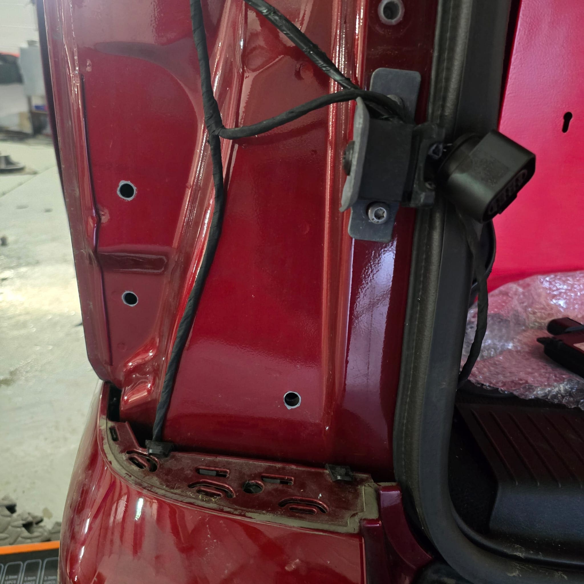 VW T6.1 Side Assist retrofit completed with rear traffic alert and parking sensor integration