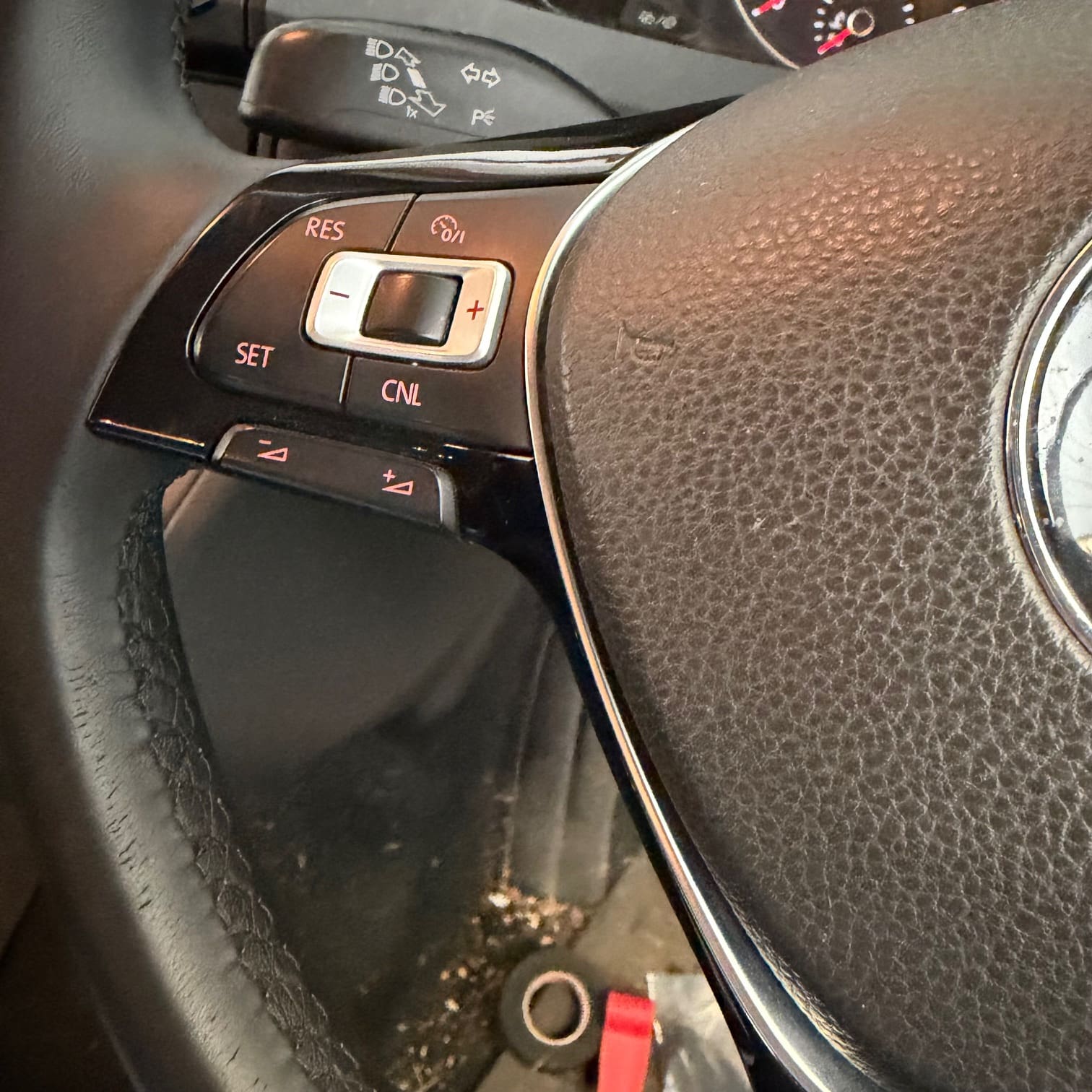 VW T6 steering wheel cruise control controls fitted and ready for testing