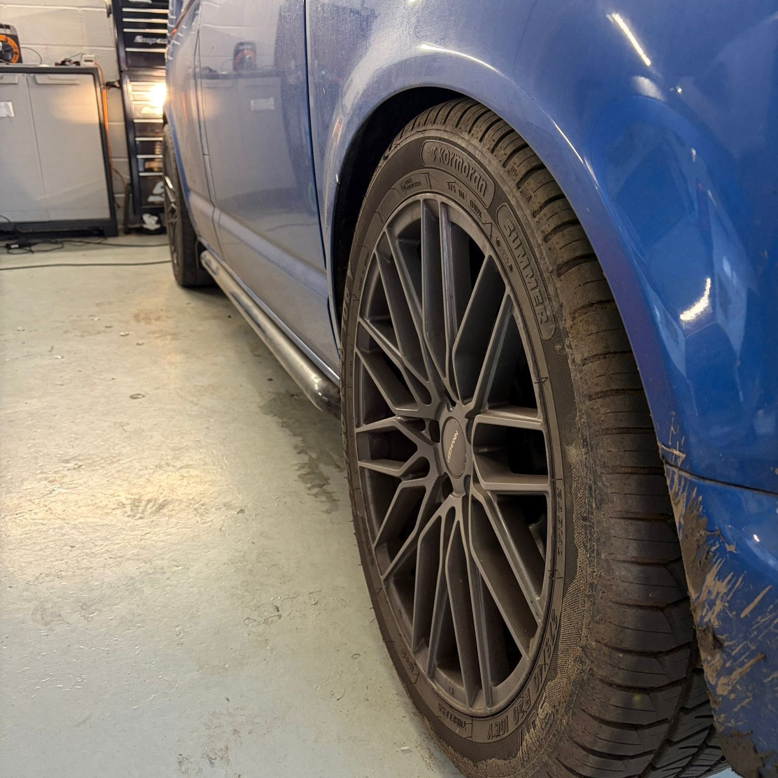 VW Transporter T6.1 instrument cluster coding completed after wheel and tire change