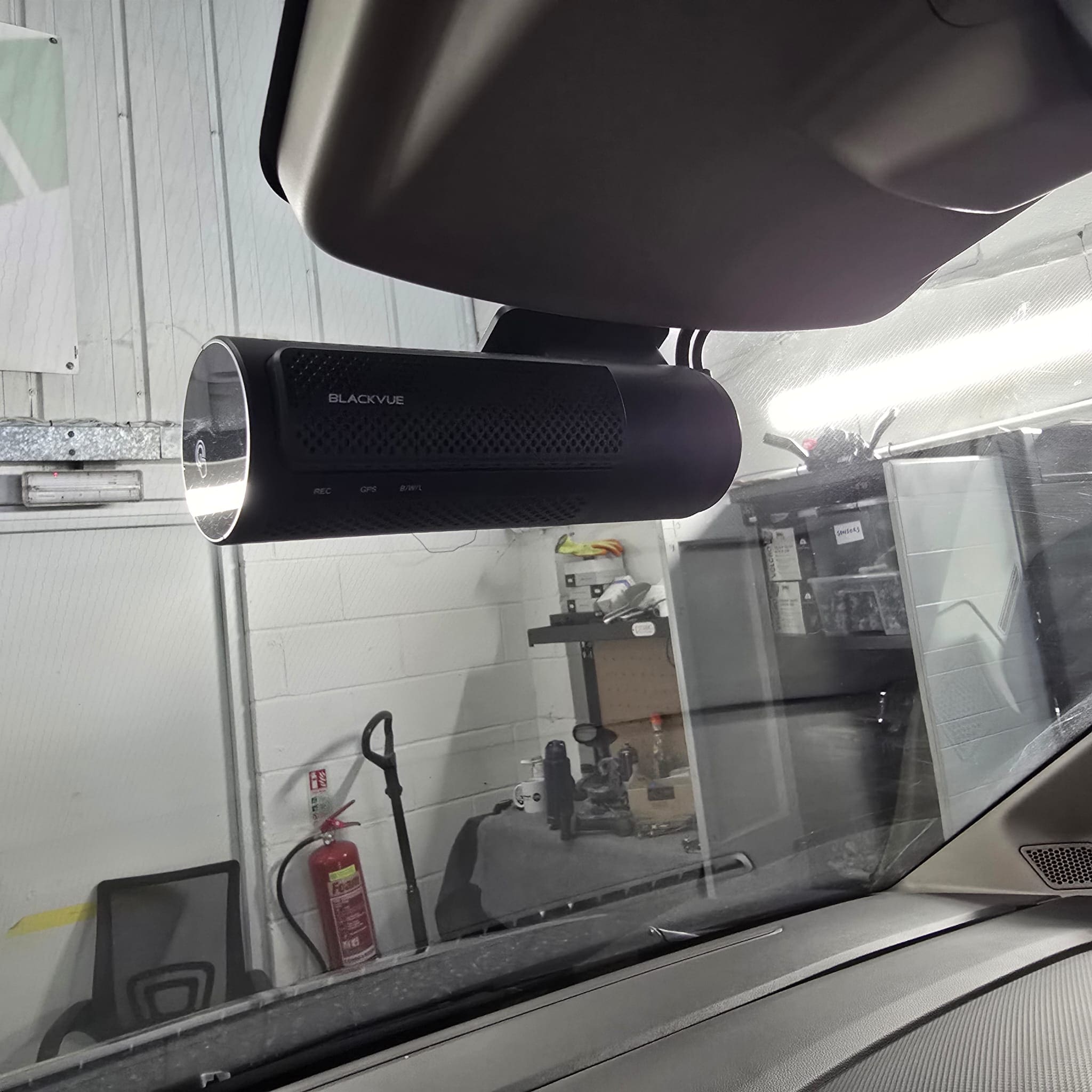 Rear dash cam wiring routed safely through a VW T7 Multivan for a hidden finish