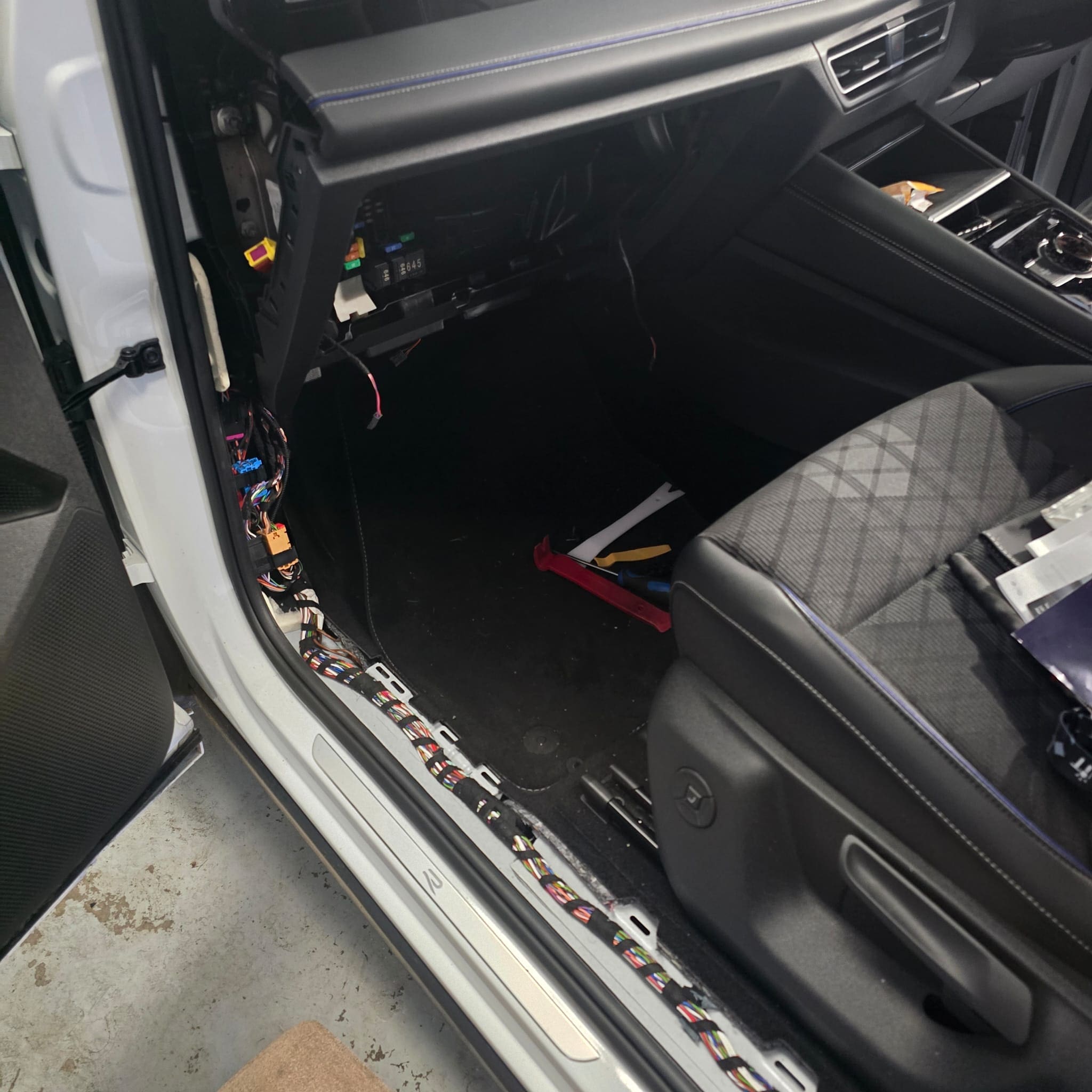 VW Tiguan door speaker and tweeter upgrade fitted as part of full audio package