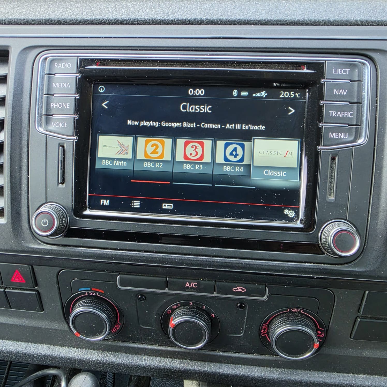 VW Transporter Discover Navigation unit with restored LCD display after repair