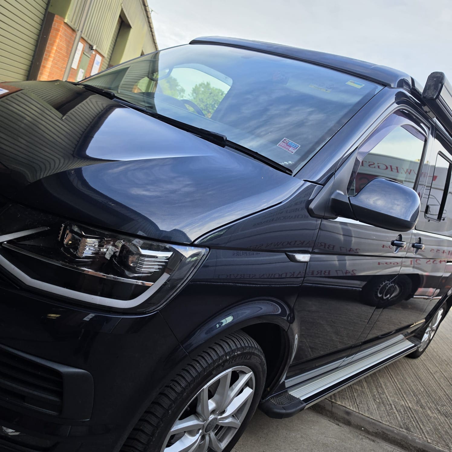 Factory Discover Navigation display in a VW Transporter after screen repair