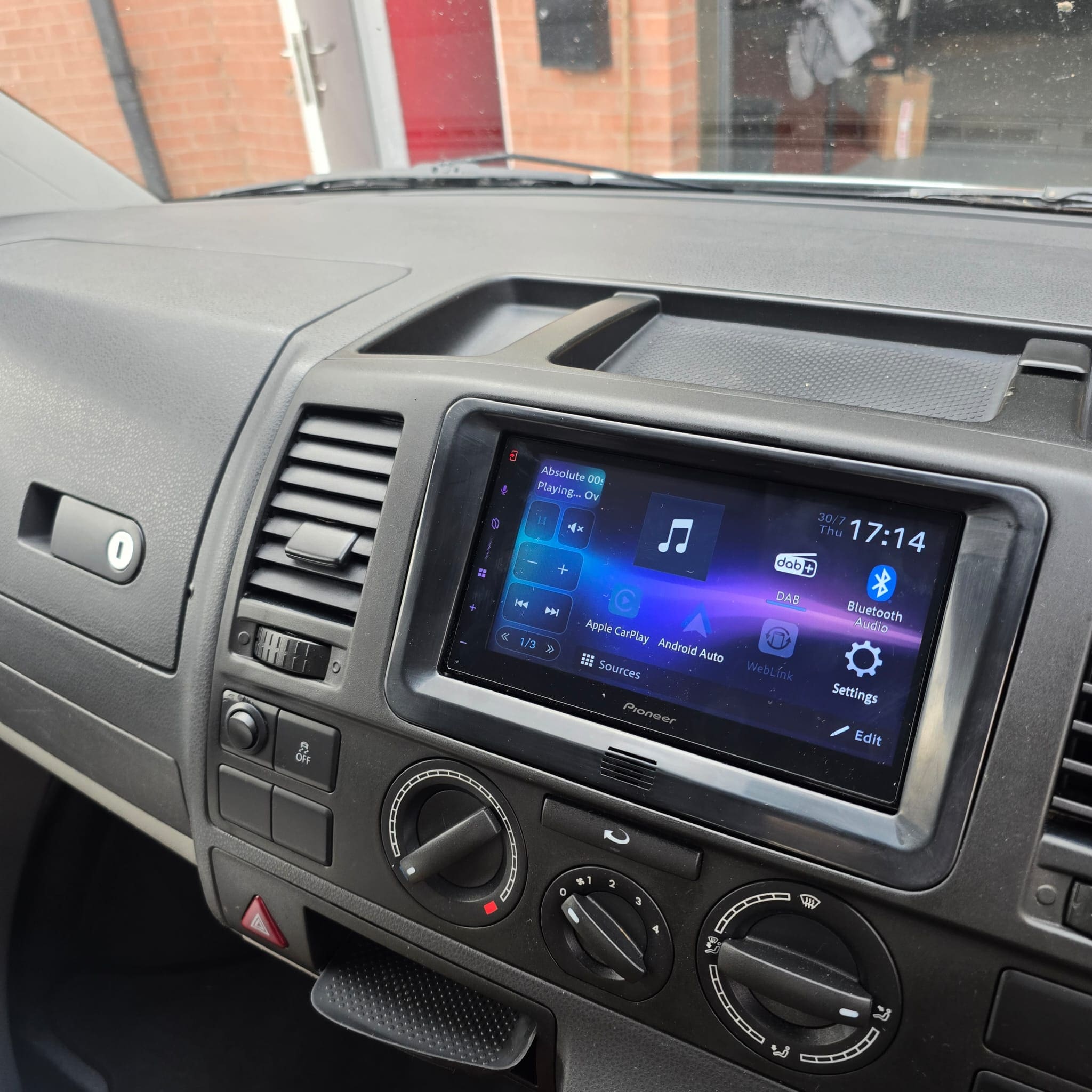 VW Transporter motorhome interior opened up for rear to front wiring during retrofit